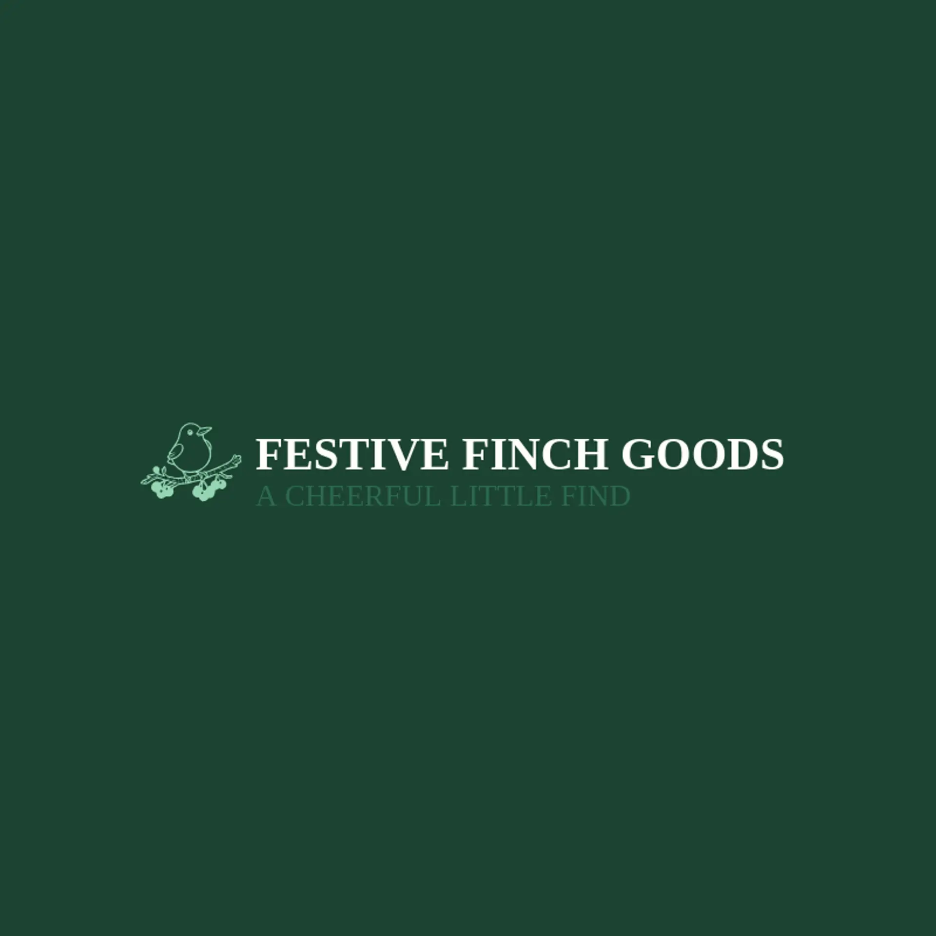 Festive Finch Goods logo for holiday