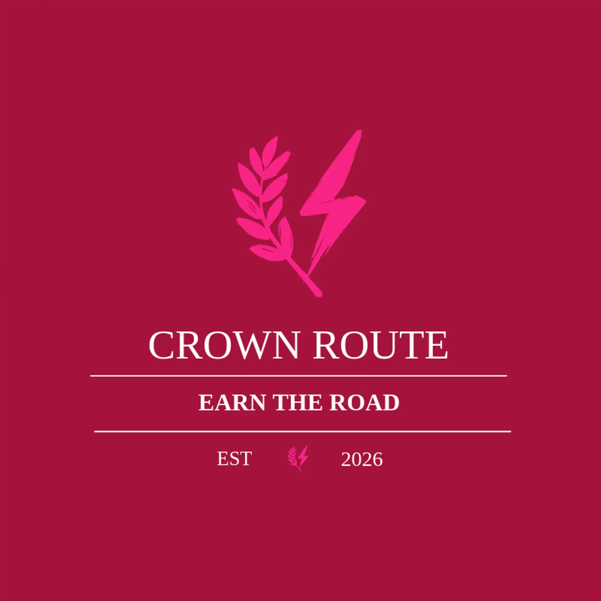 Crown Route logo for running