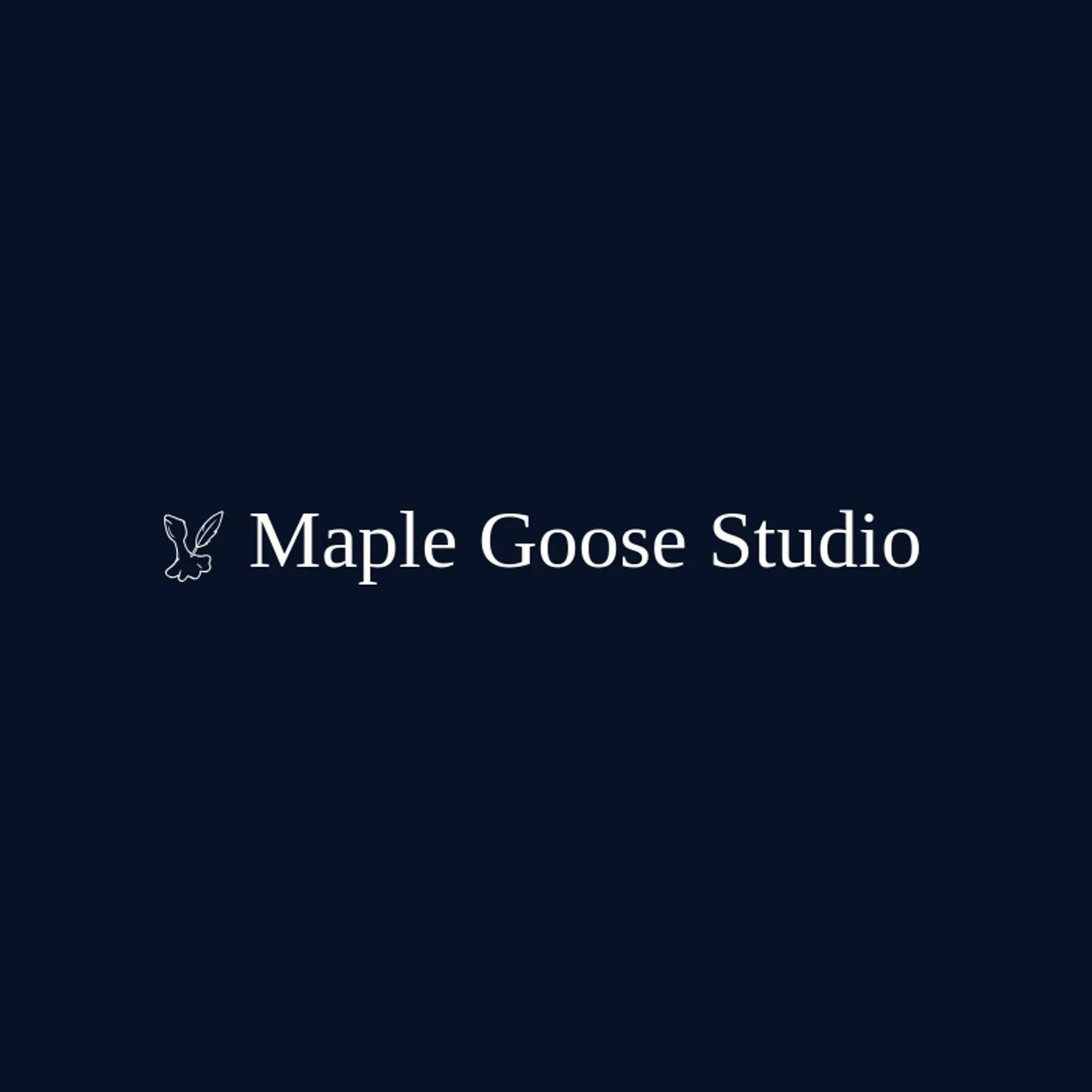 Maple Goose Studio logo for goose