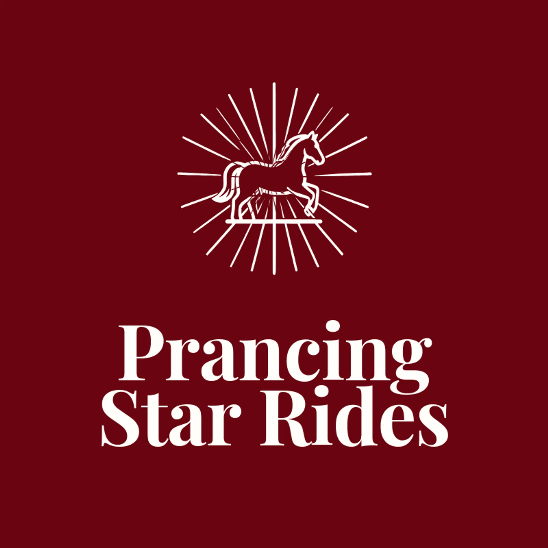 Prancing Star Rides logo for amusement park