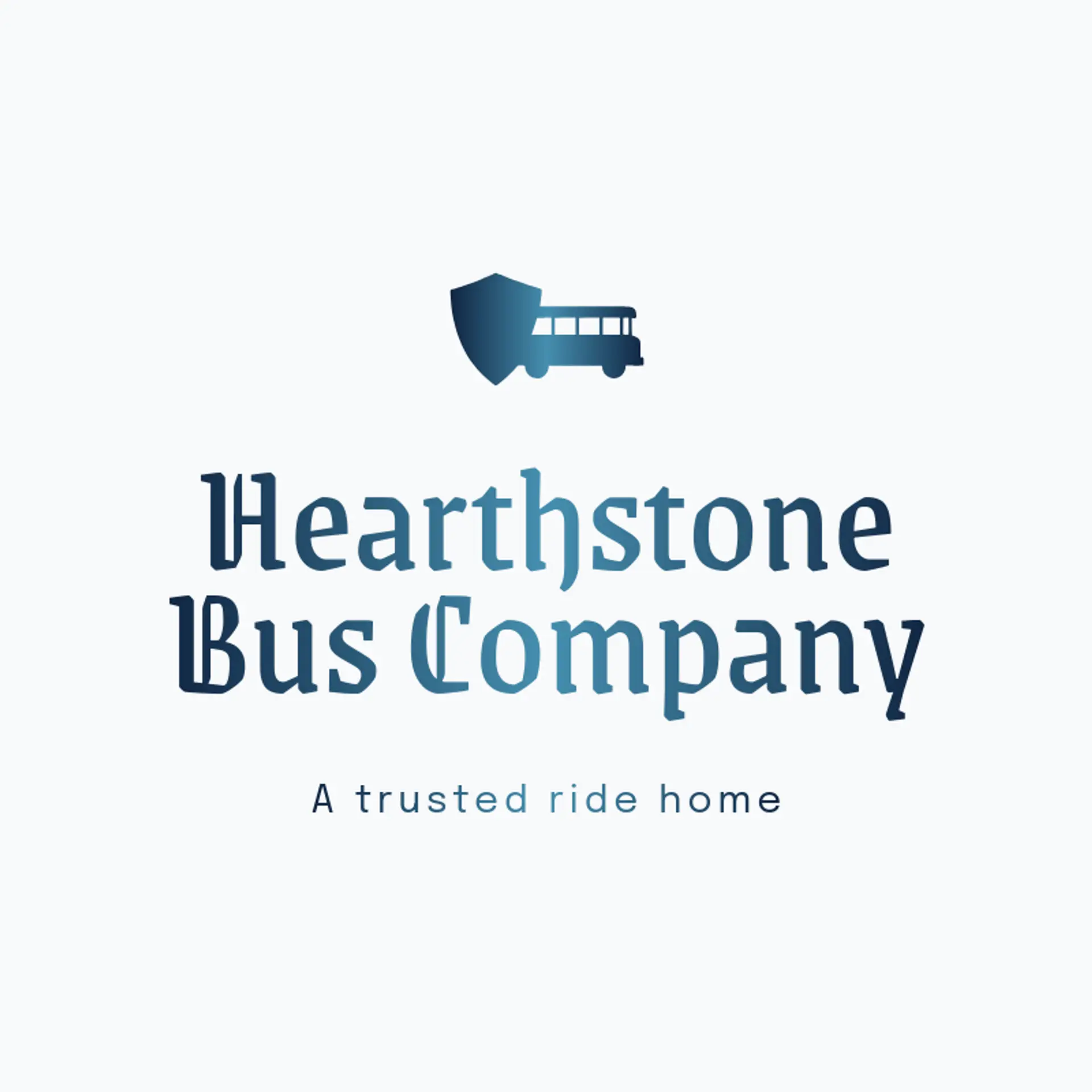 Hearthstone Bus Company logo for school bus