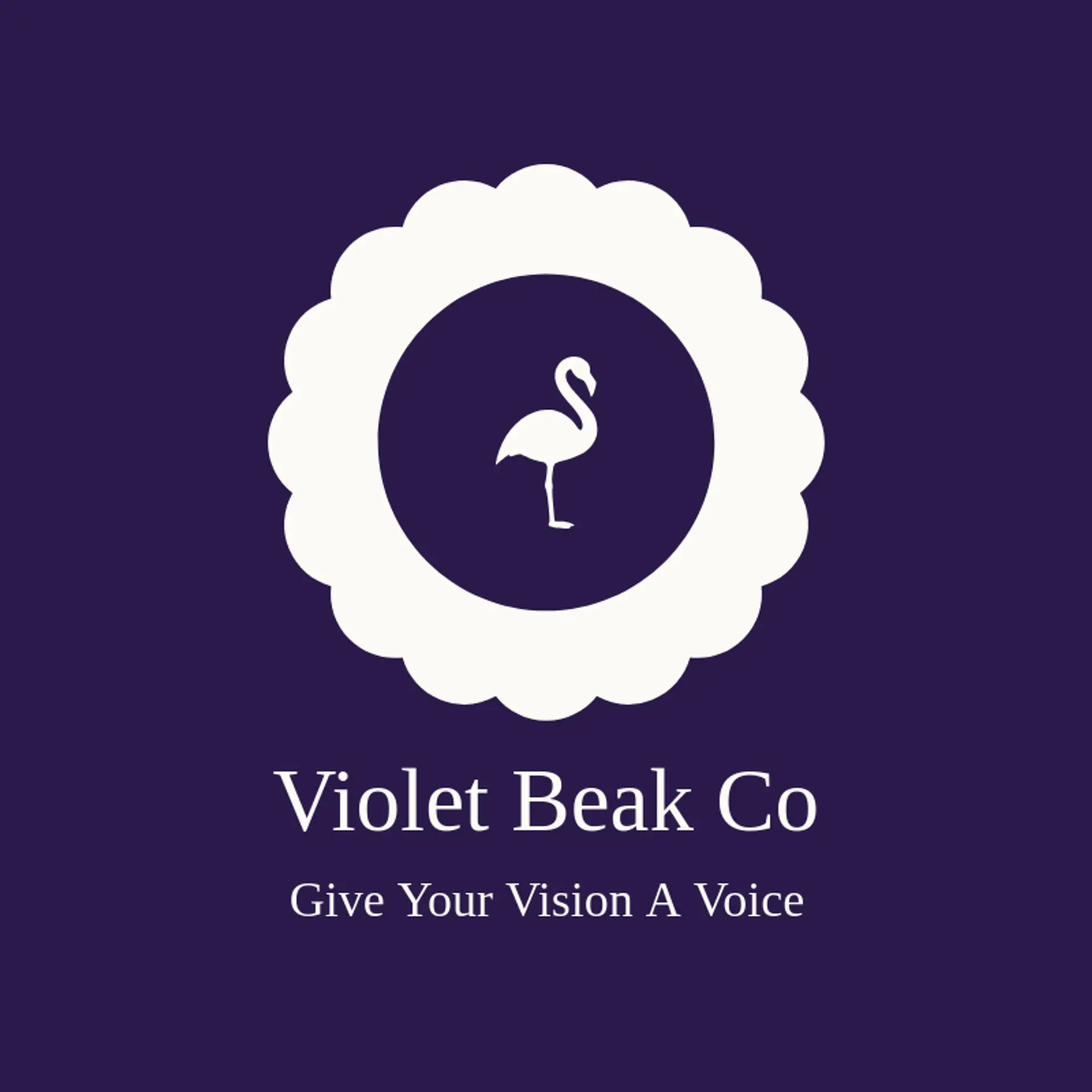 Violet Beak Co logo for flamingo