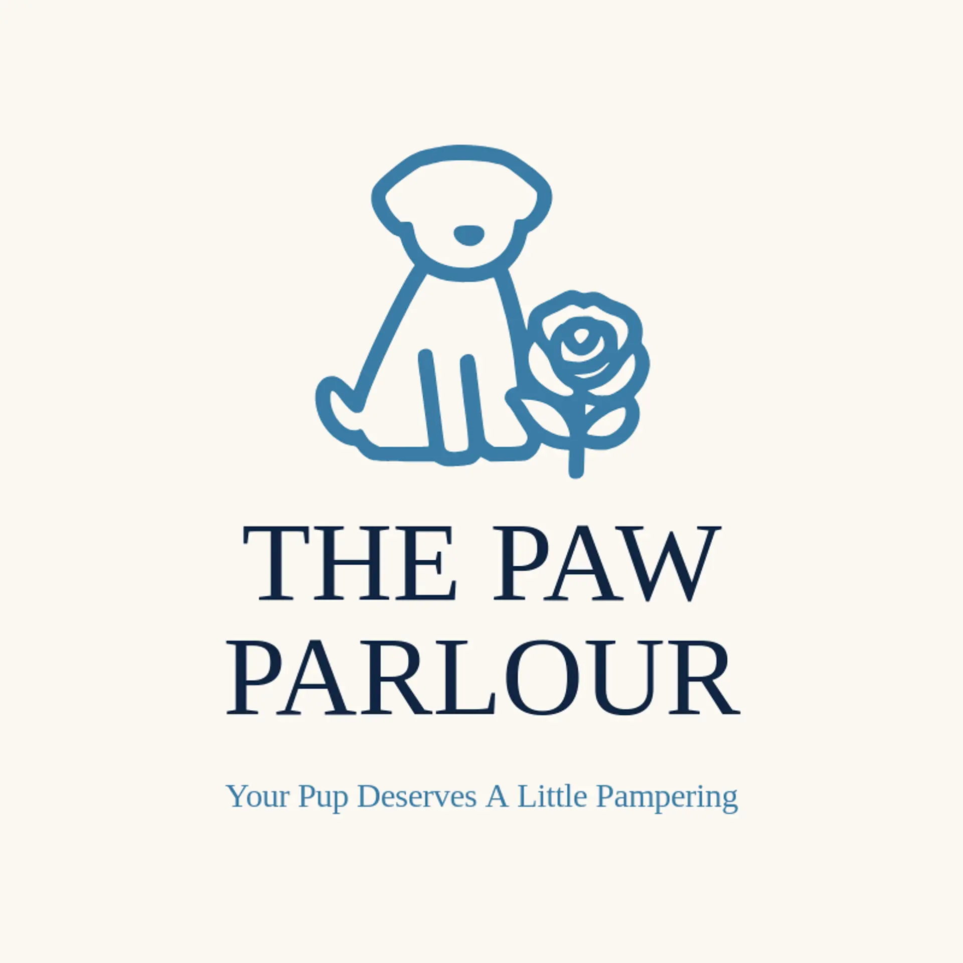 The Paw Parlour logo for dog grooming