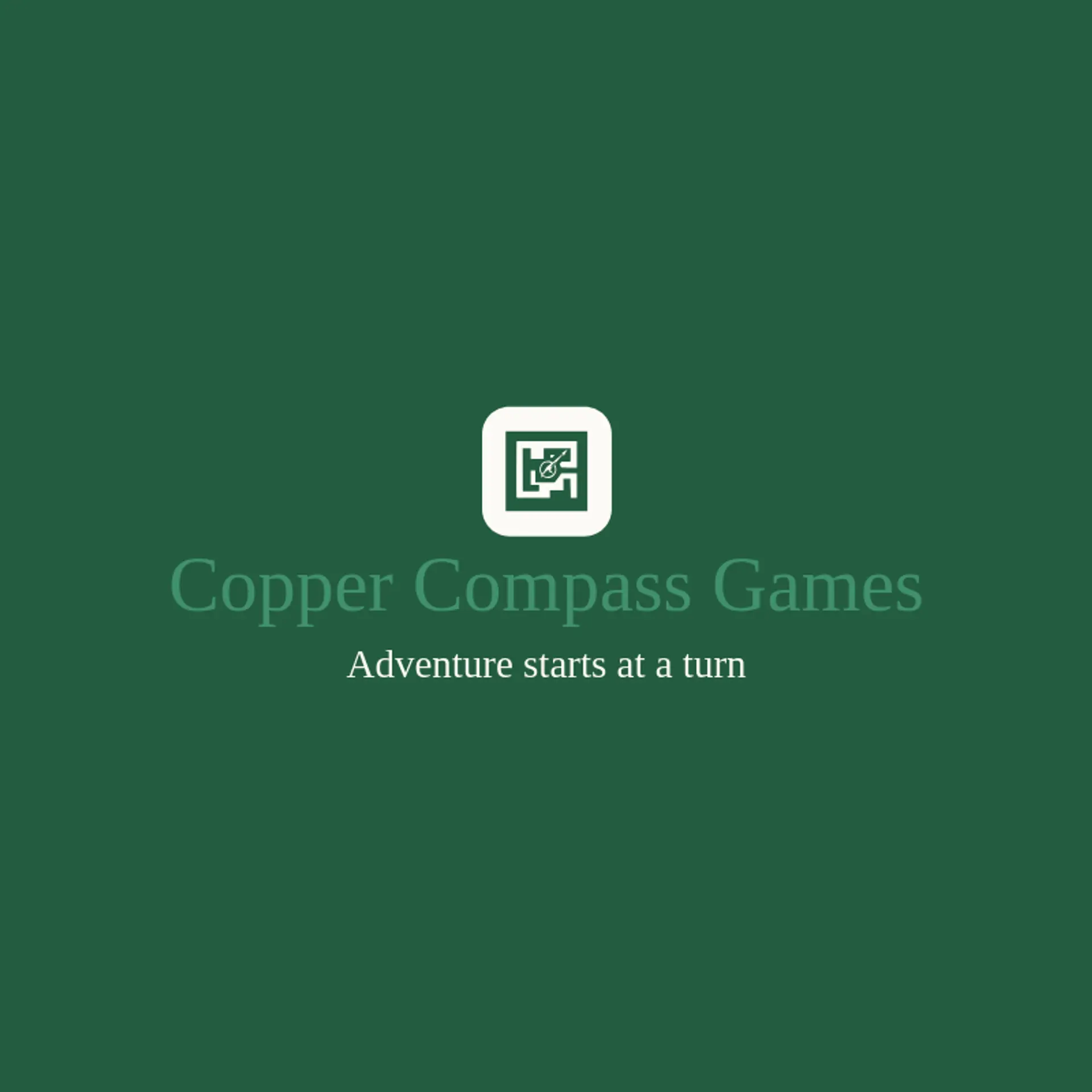 Copper Compass Games logo for maze