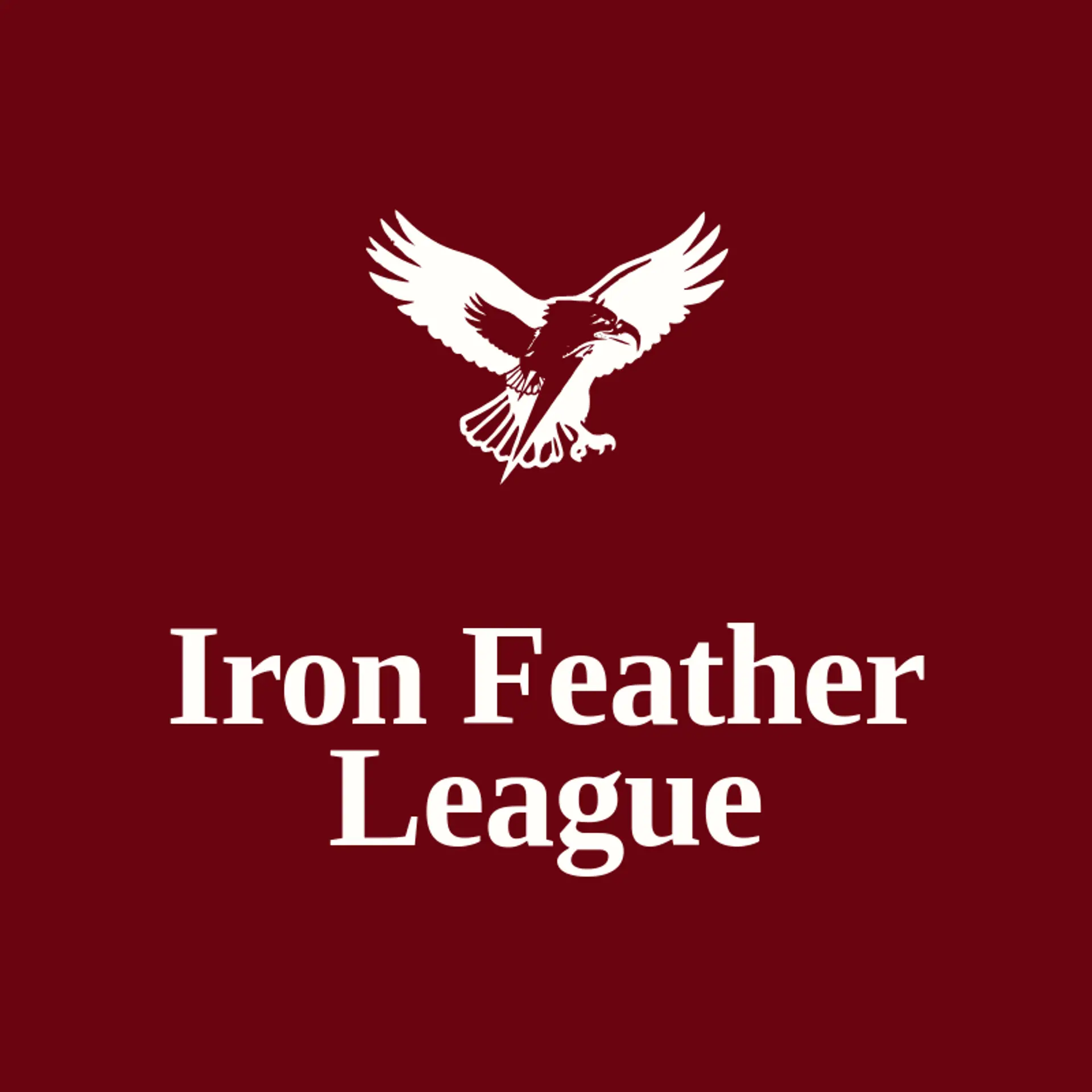 Iron Feather League logo for bald eagle