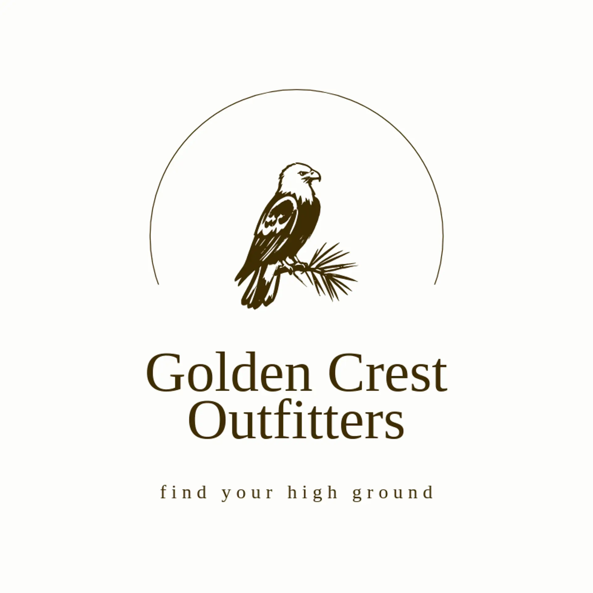 Golden Crest Outfitters logo for bald eagle
