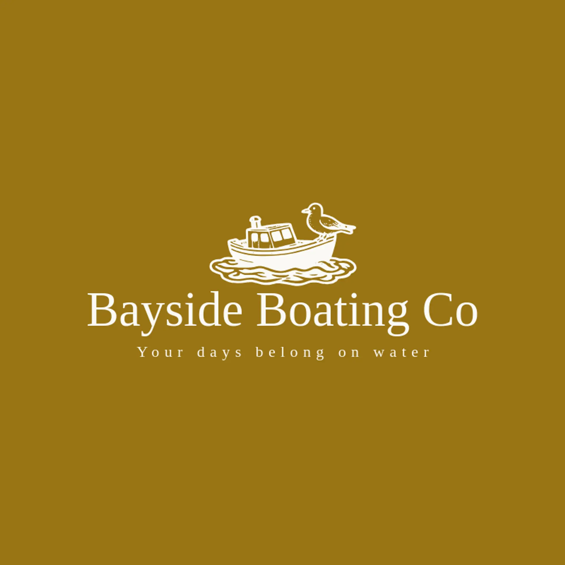 Bayside Boating Co logo for nautical