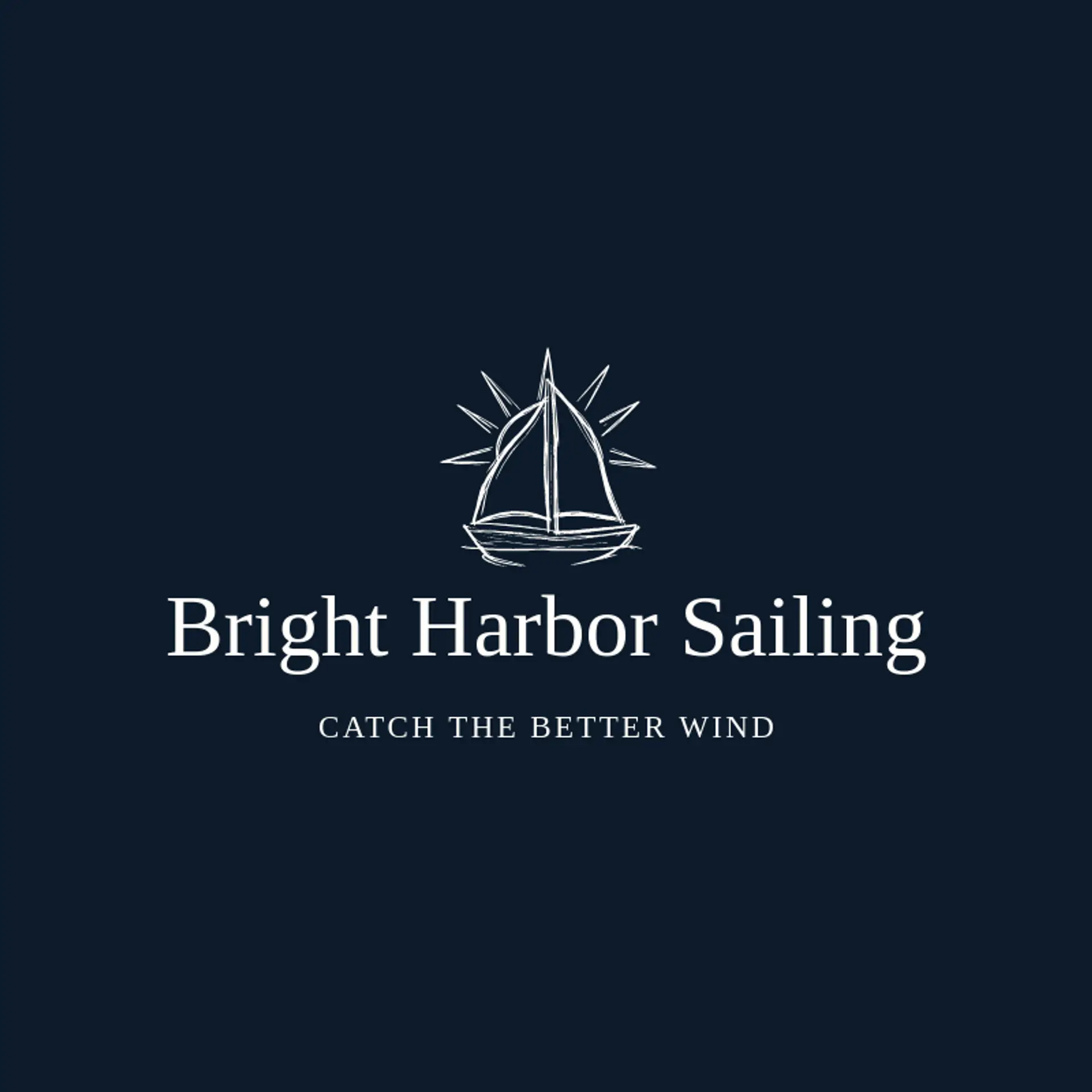Bright Harbor Sailing logo for sunshine