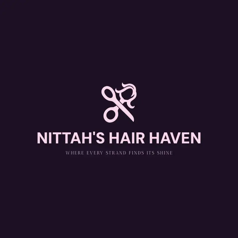 The beauty business name Nittah's Hair Haven as a branded logo with a single color icon