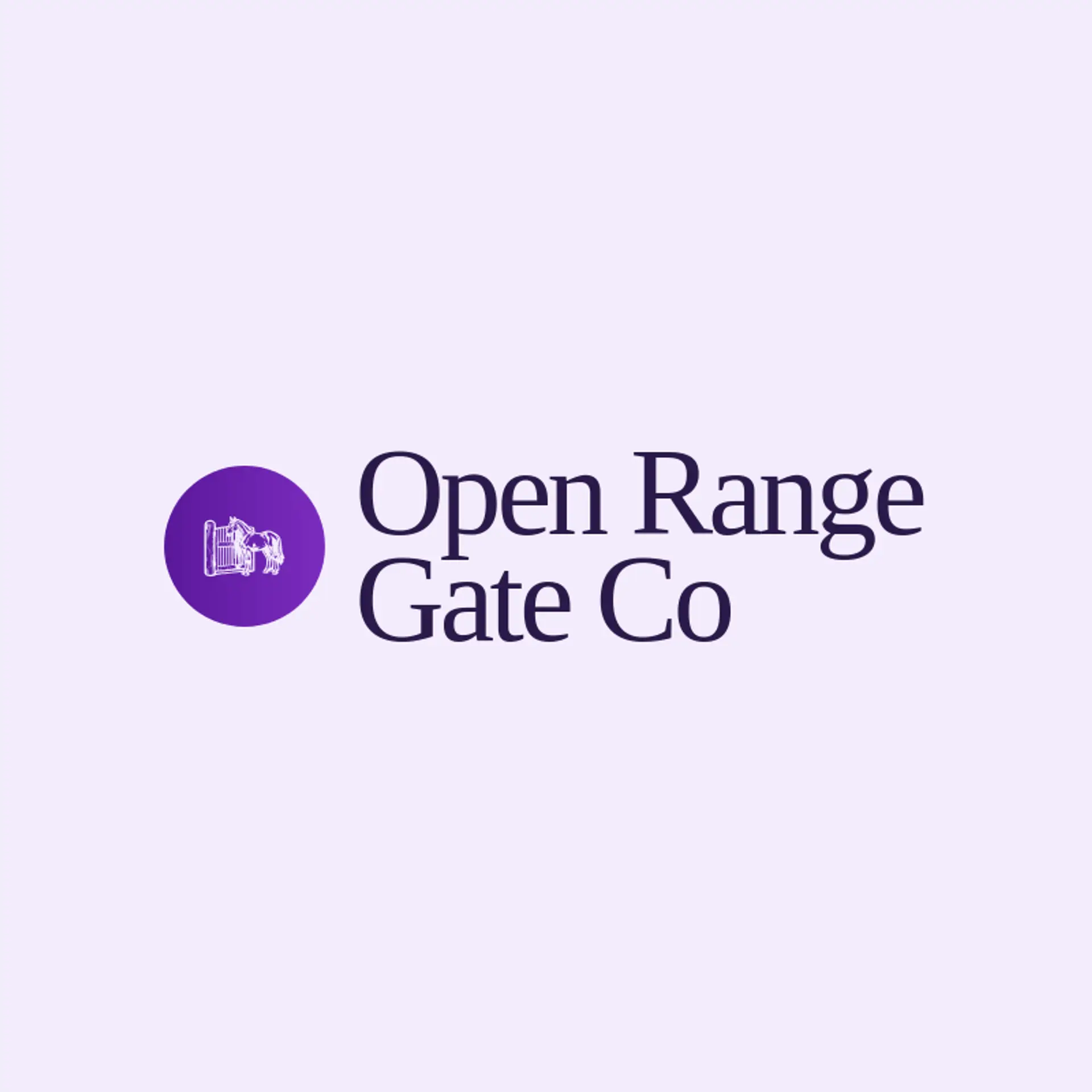 Open Range Gate Co logo for gate