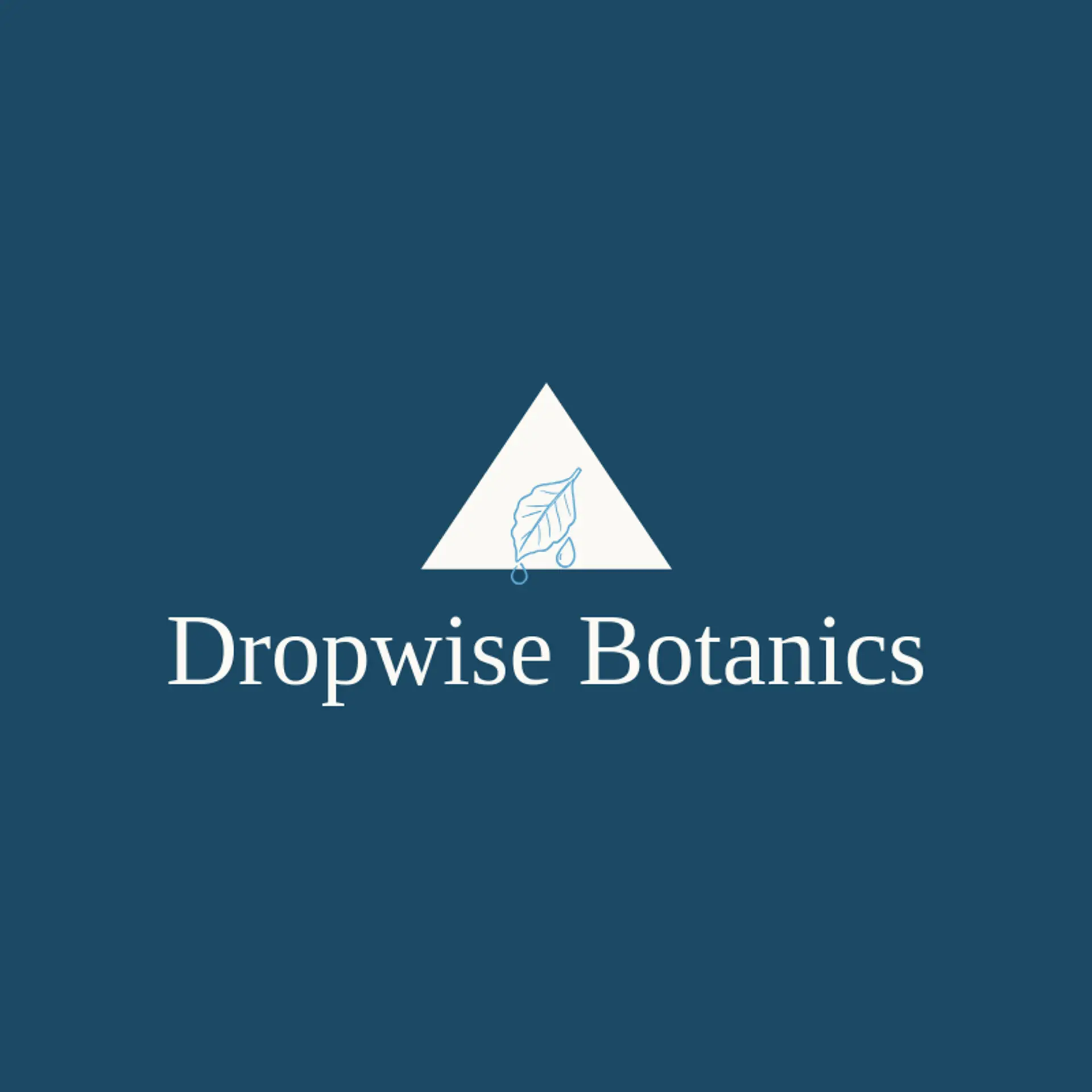 Dropwise Botanics logo for rain