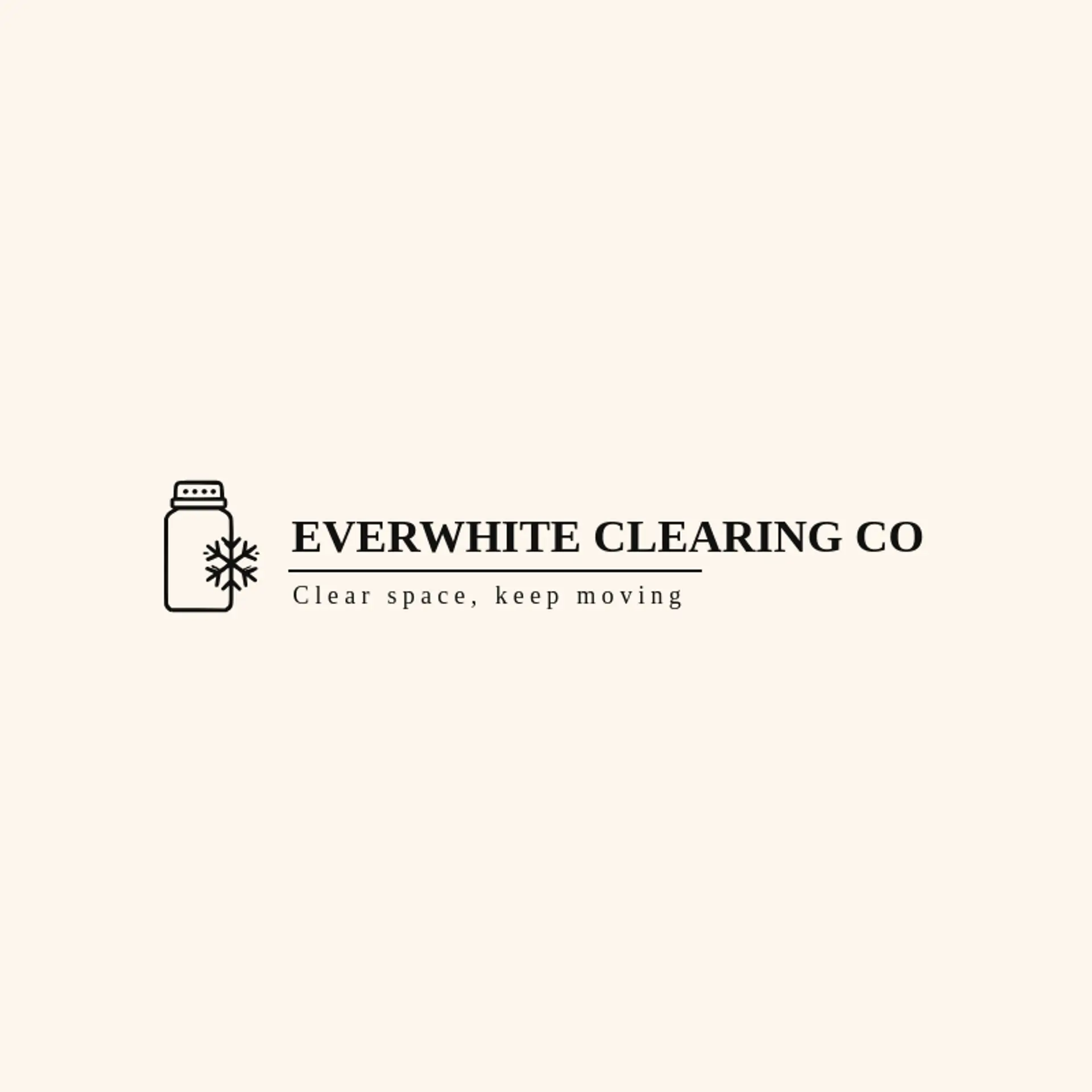 Everwhite Clearing Co logo for snow removal
