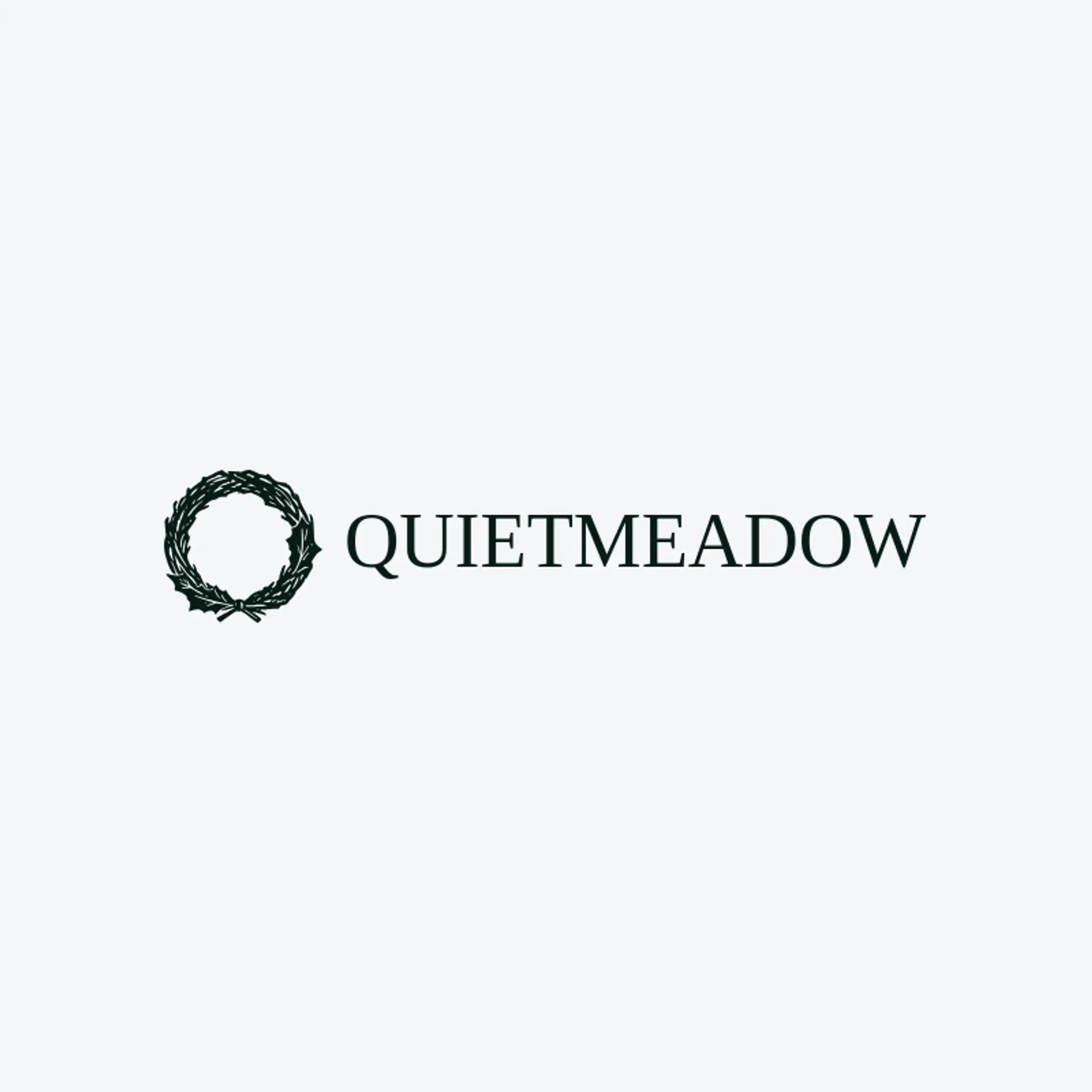 Quiet Meadow logo for wreath