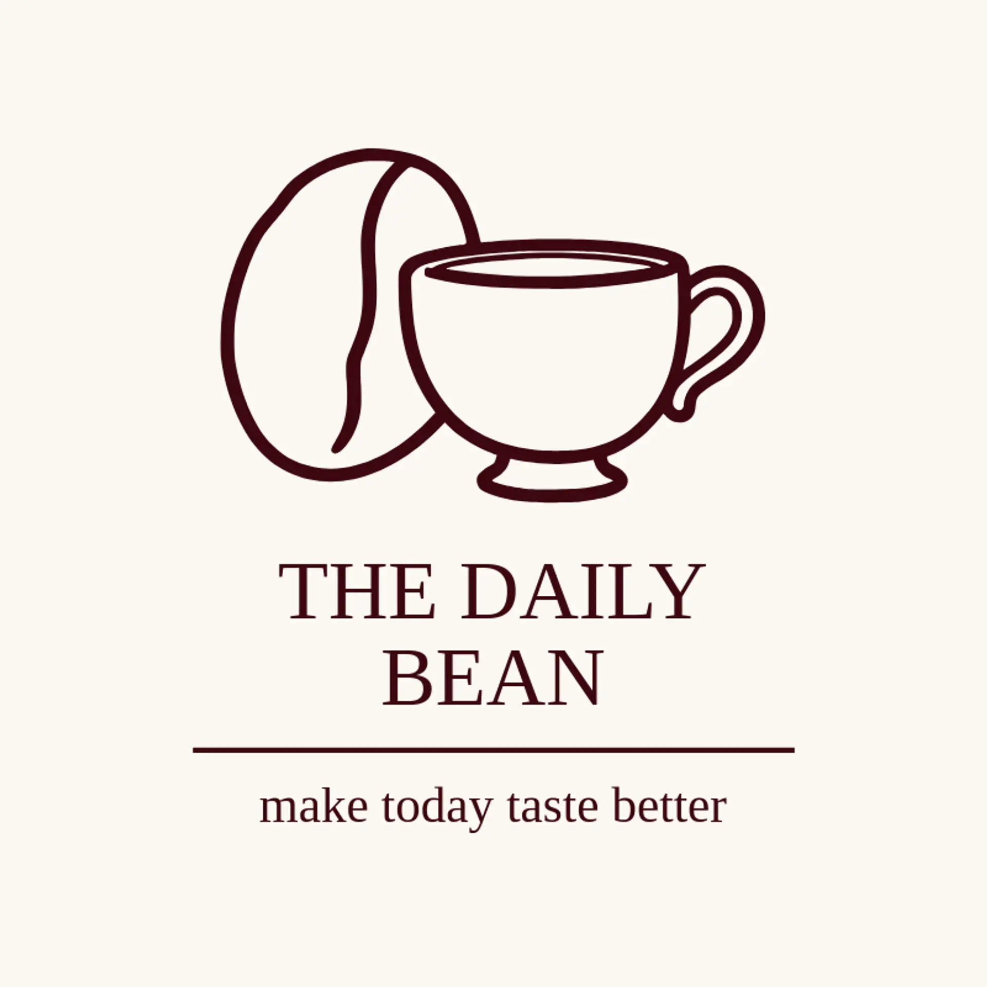 The Daily Bean logo for coffee cup