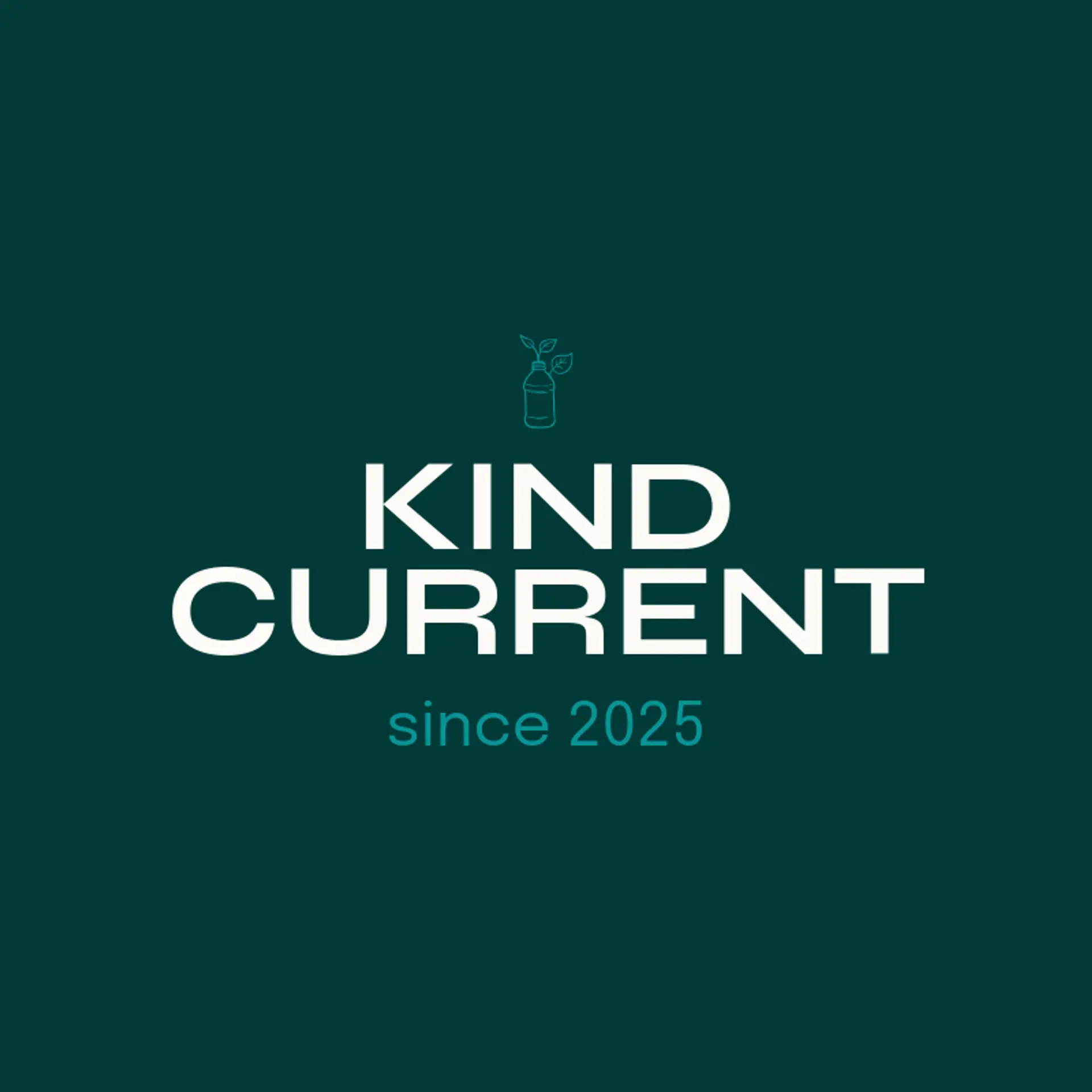 Kind Current logo for water bottle