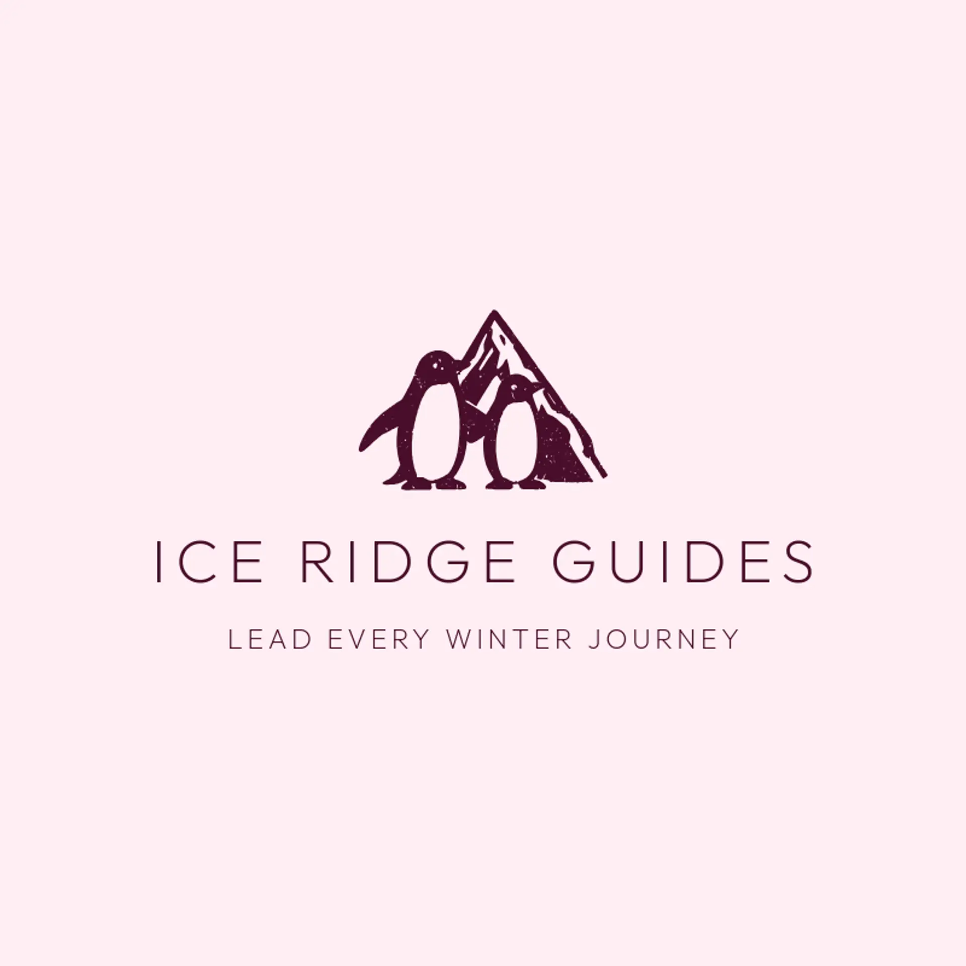 Ice Ridge Guides logo for penguin