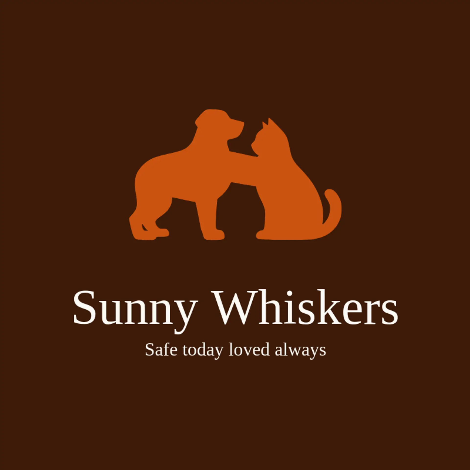 Sunny Whiskers logo for animal shelter