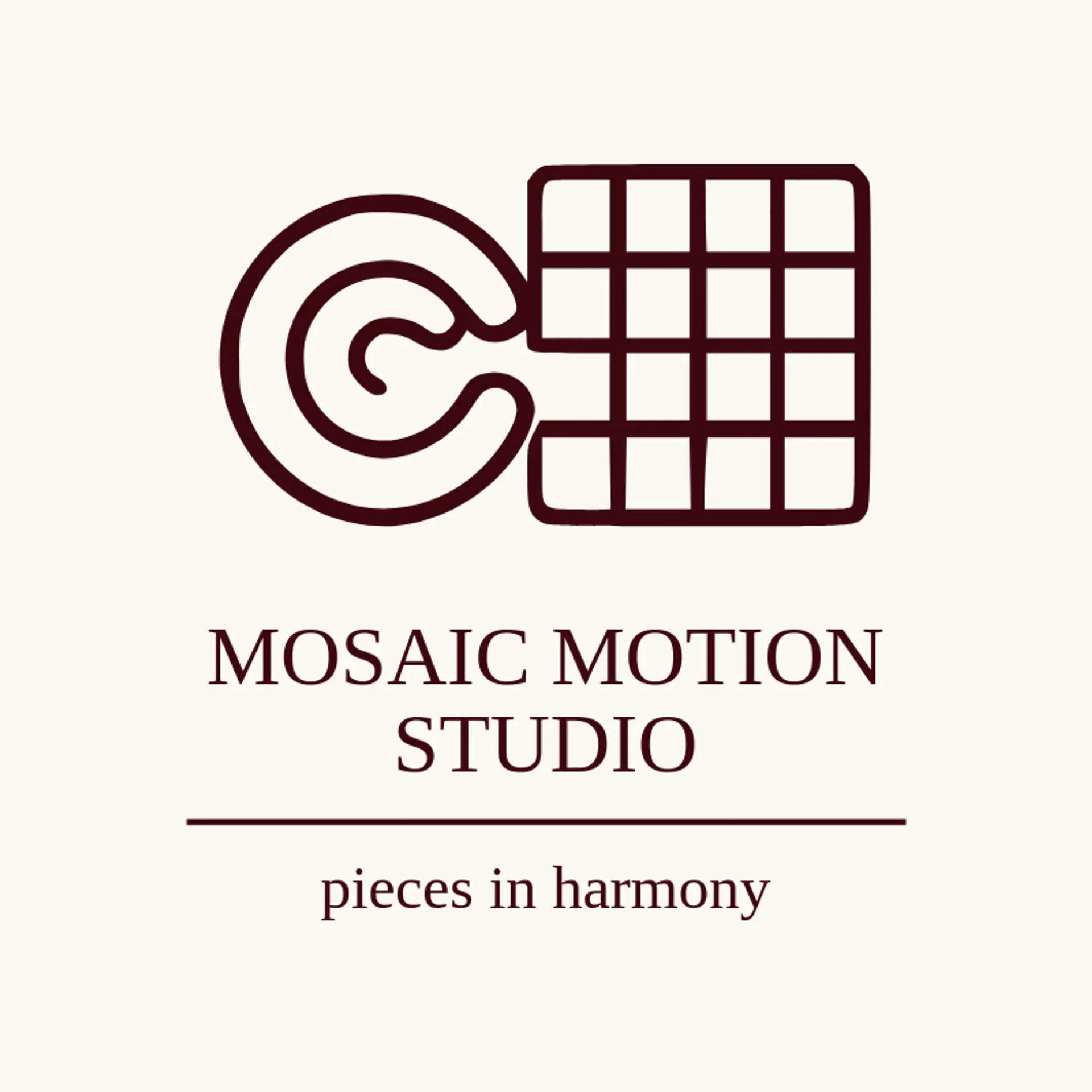 Mosaic Motion Studio logo for swirl