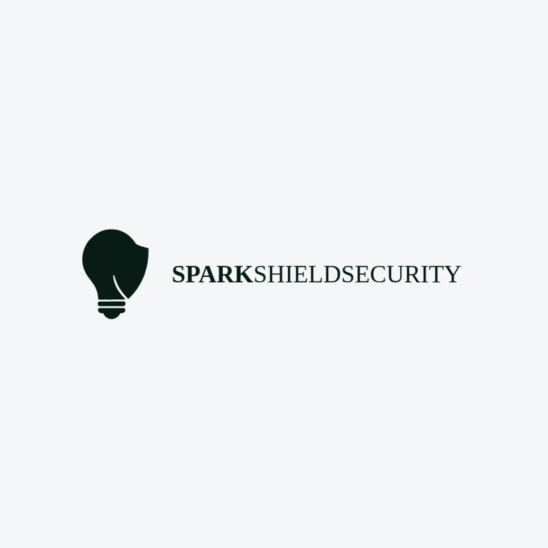 Spark Shield Security logo for light bulb