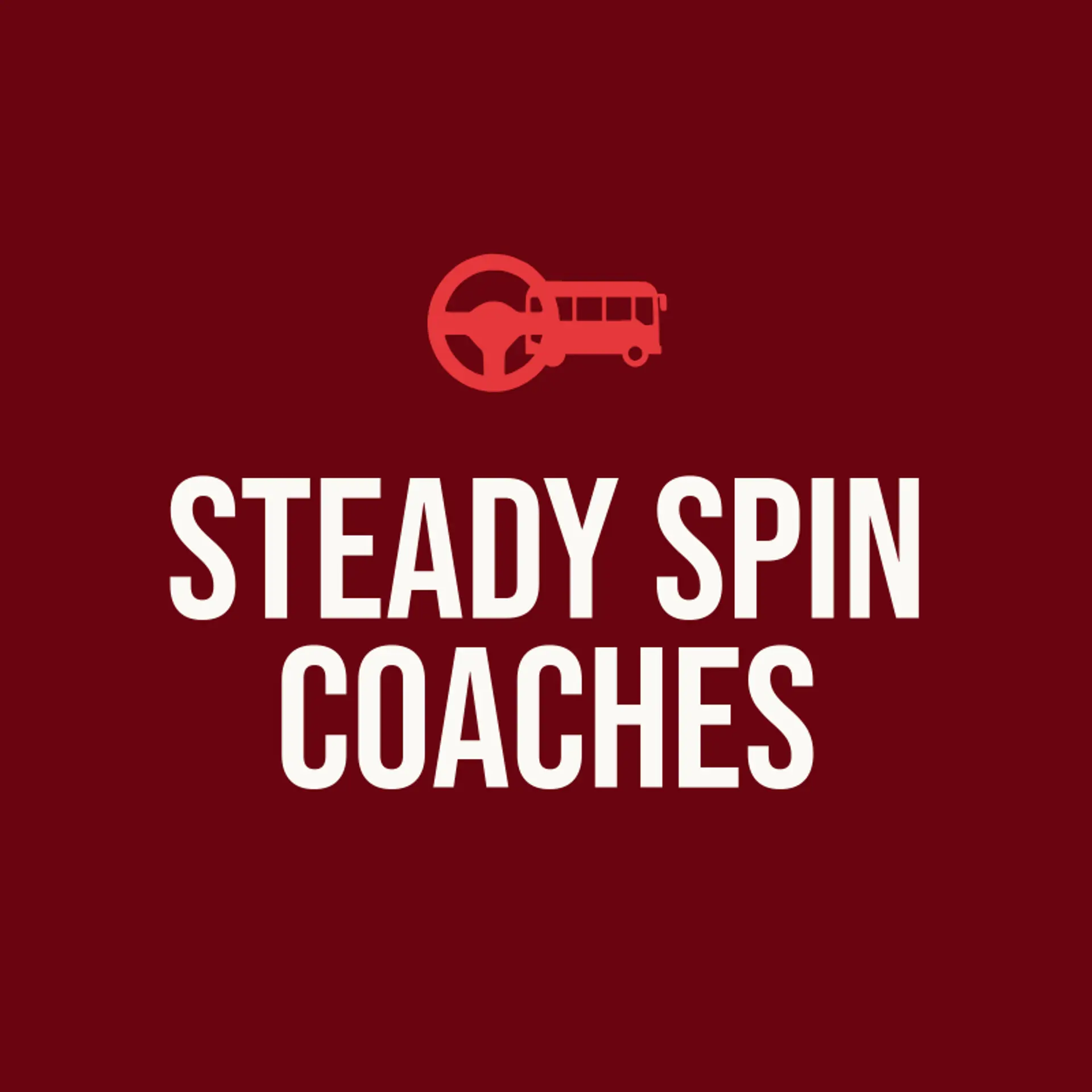 Steady Spin Coaches logo for bus