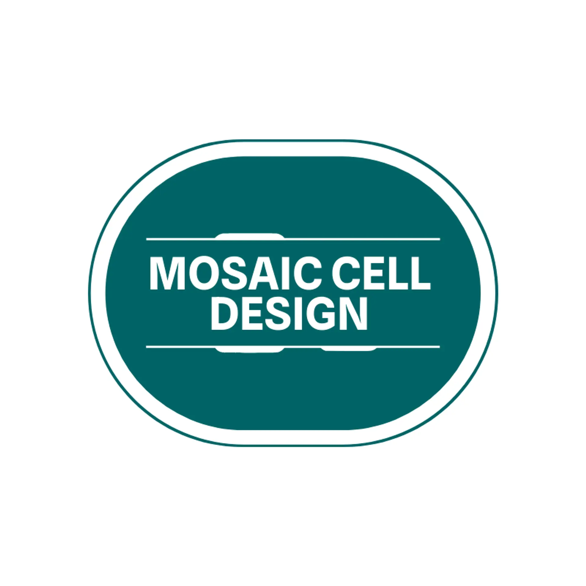 Mosaic Cell Design logo for hexagon