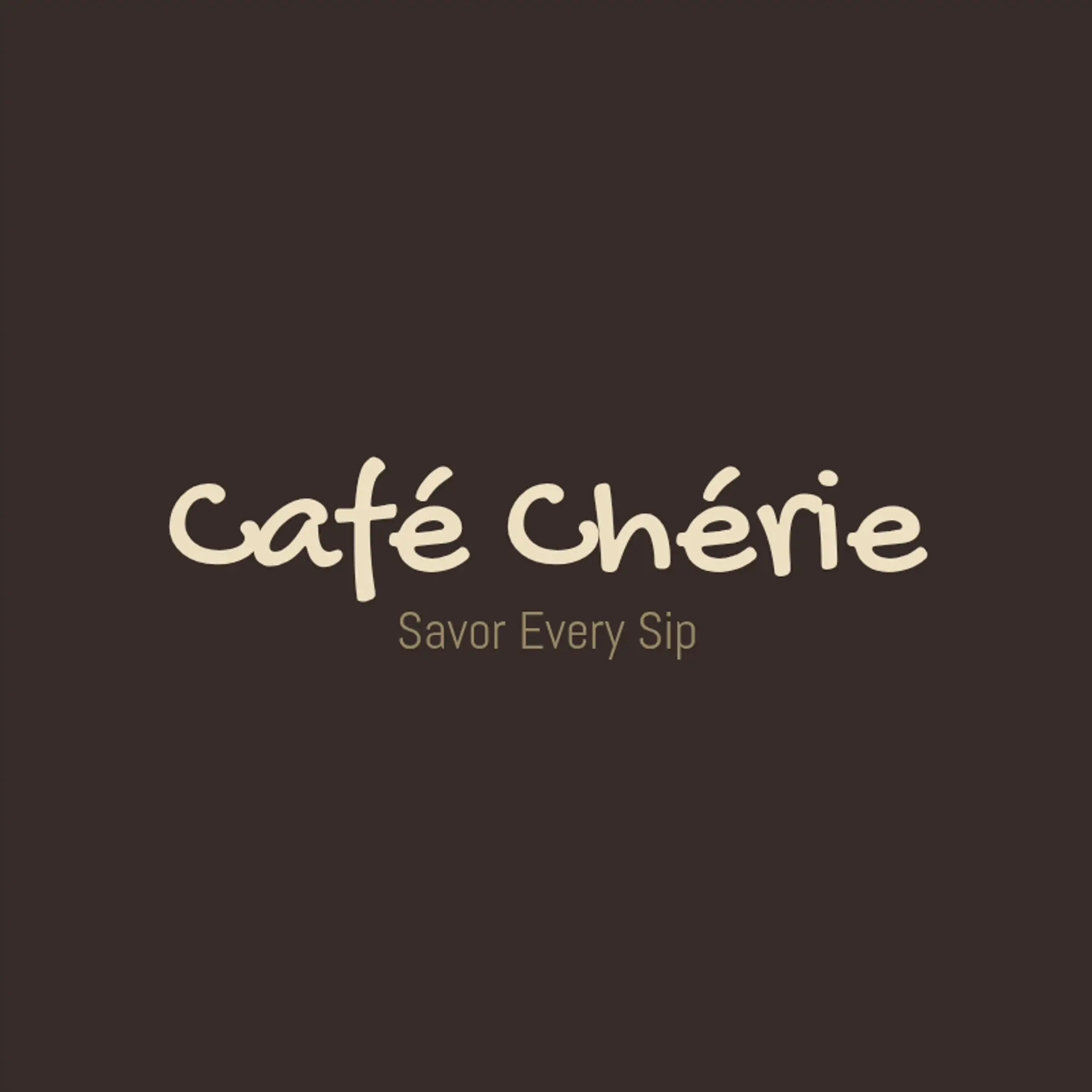 Café Chérie logo for french cafe