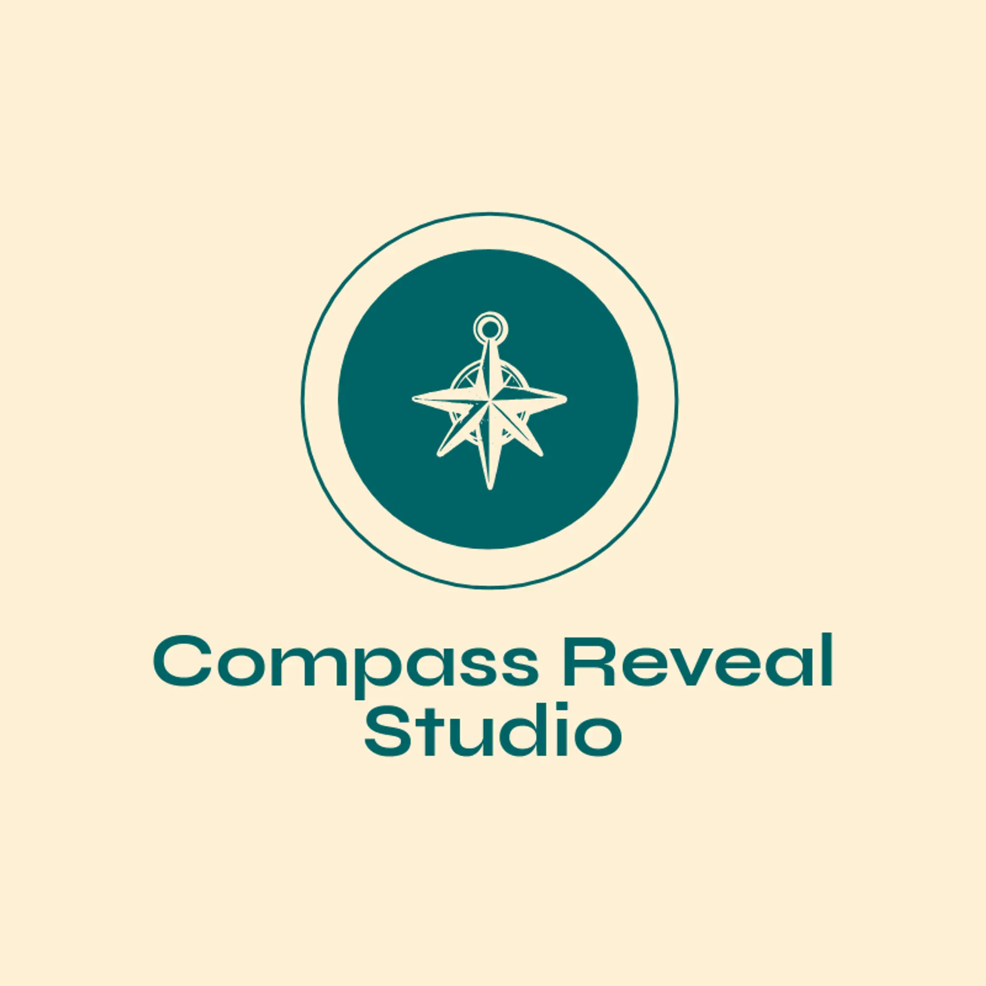 Compass Reveal Studio logo for negative space