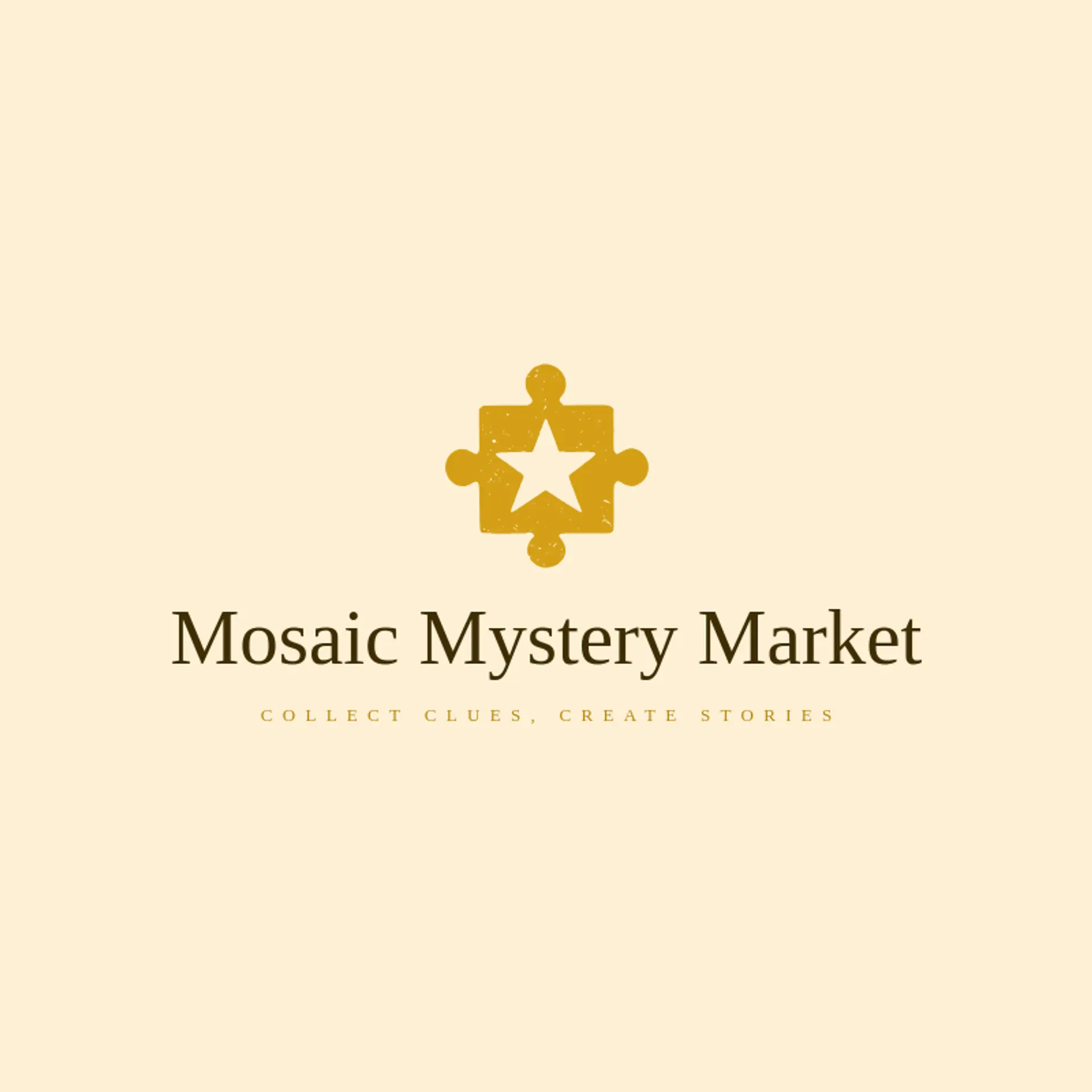 Mosaic Mystery Market logo for crime