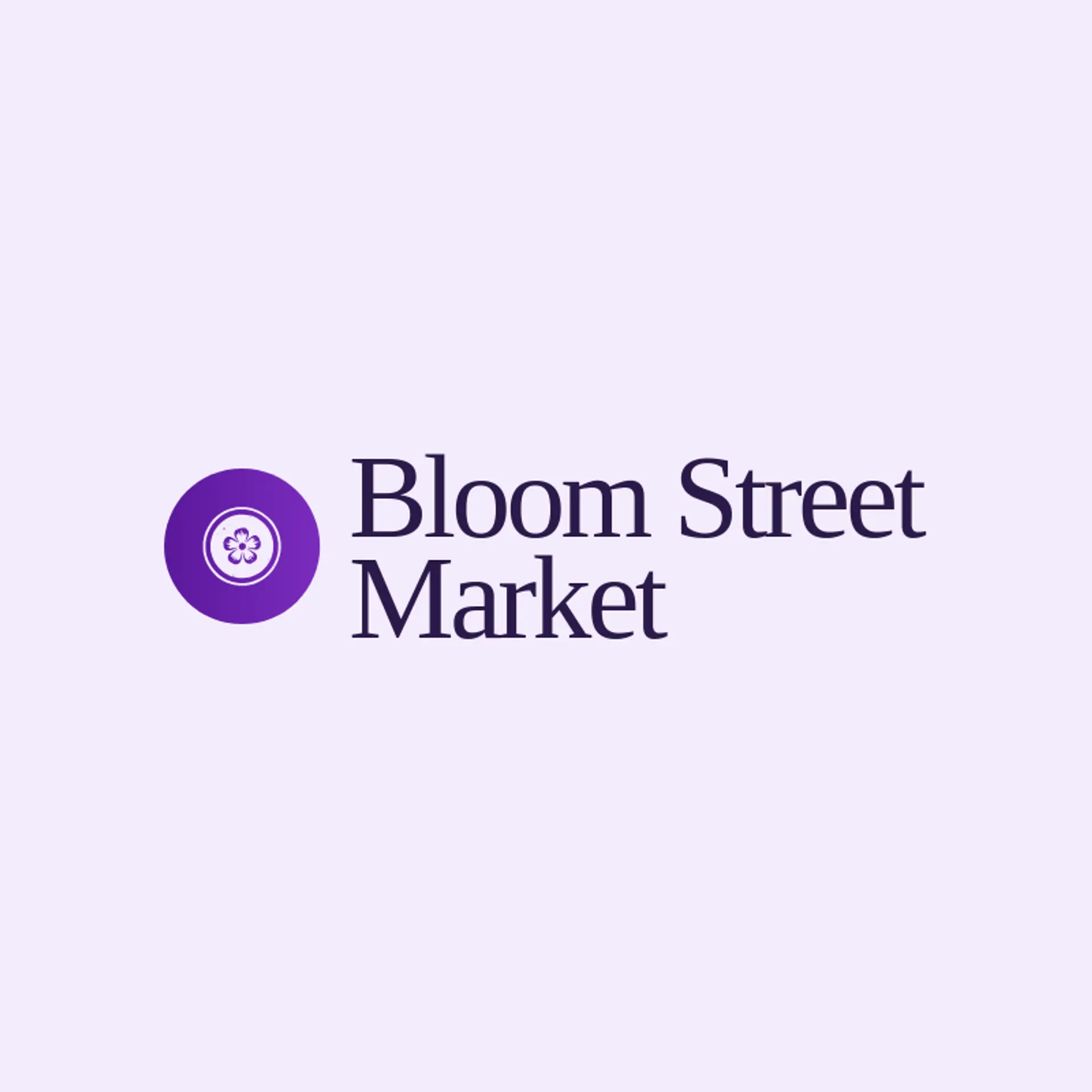Bloom Street Market logo for bloom