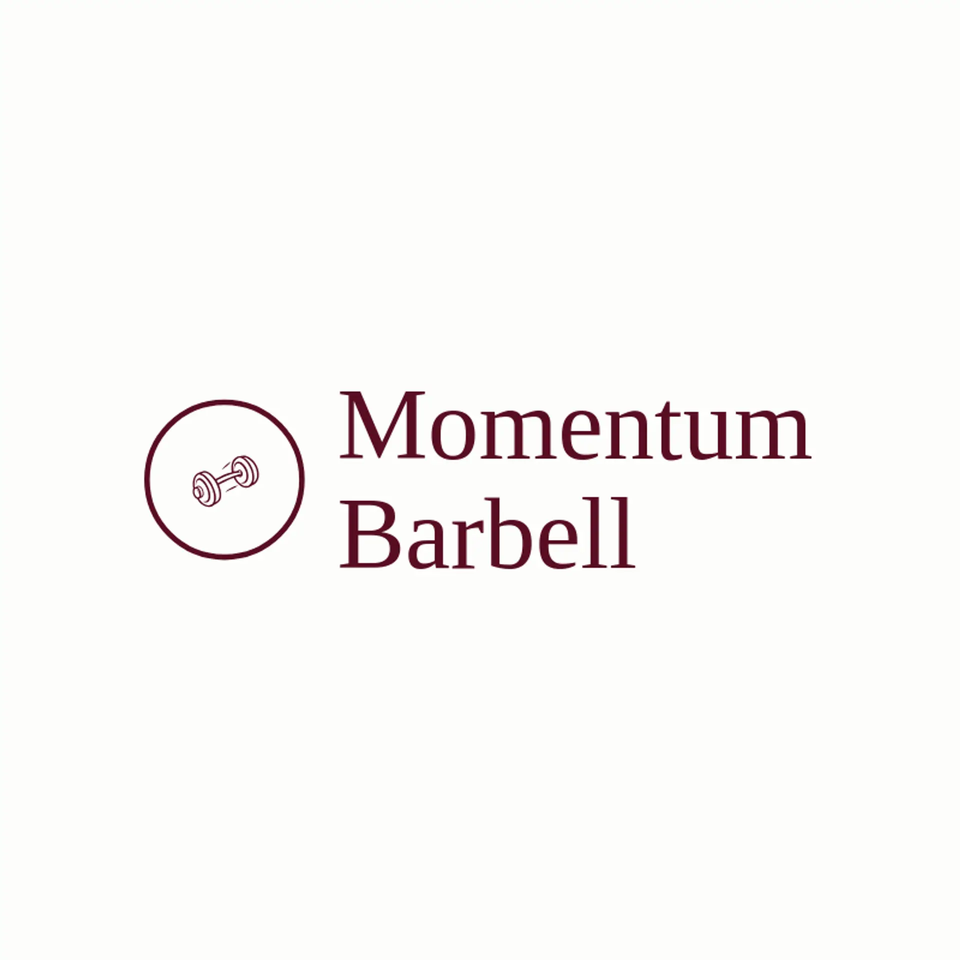 Momentum Barbell logo for weightlifting