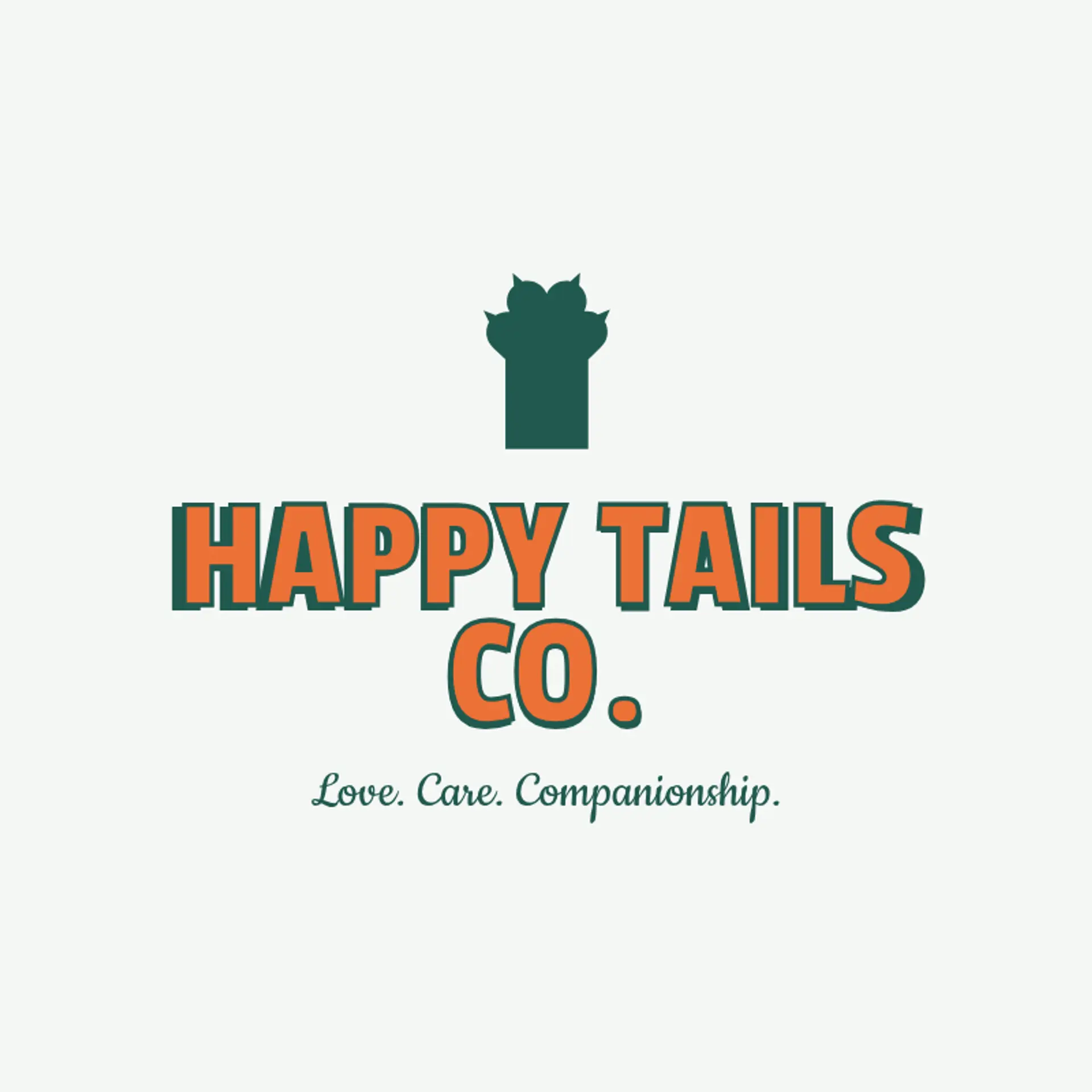 Happy Tails Co. logo for pet