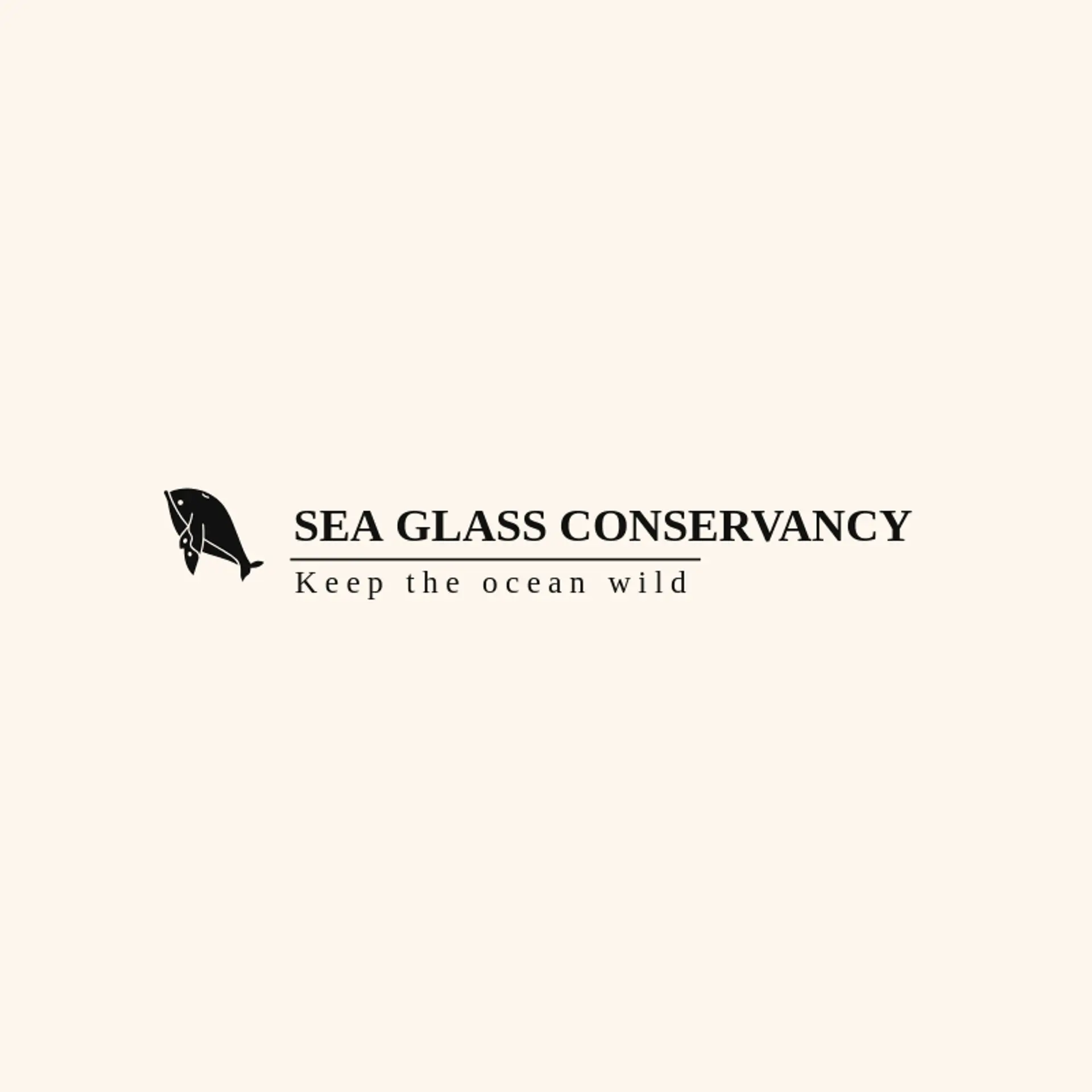 Sea Glass Conservancy logo for whale