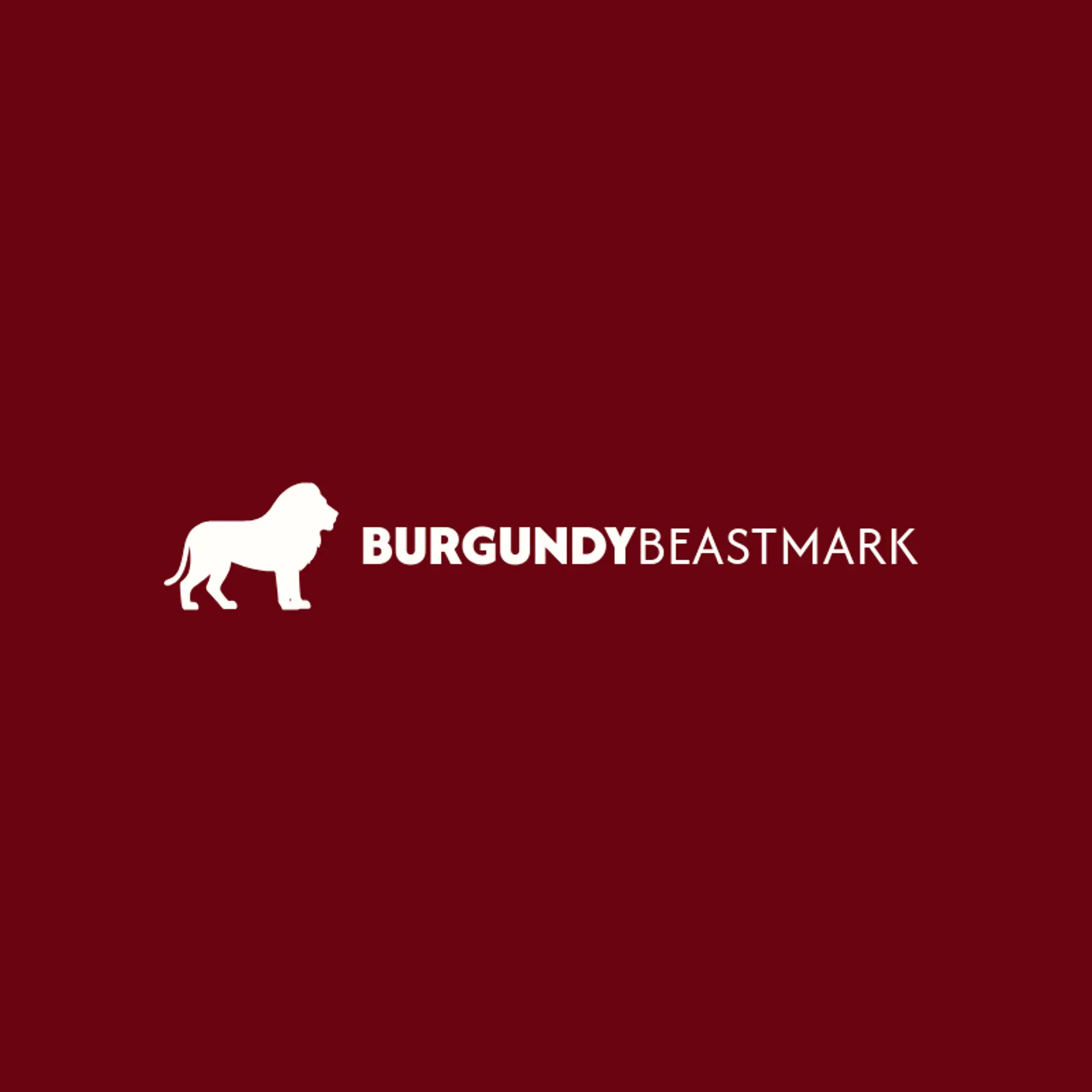 Burgundy Beast Mark logo for lion