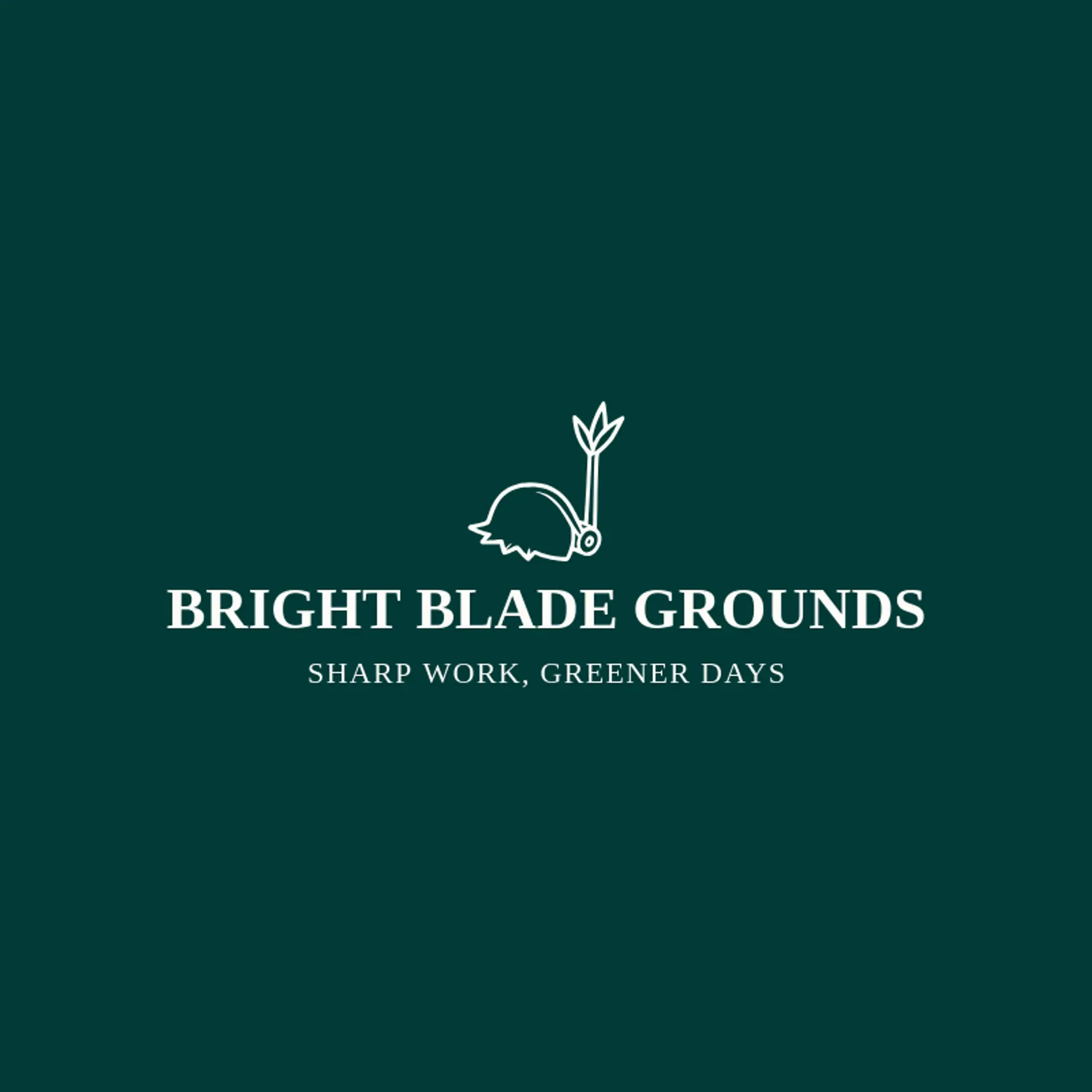 Bright Blade Grounds logo for lawn service