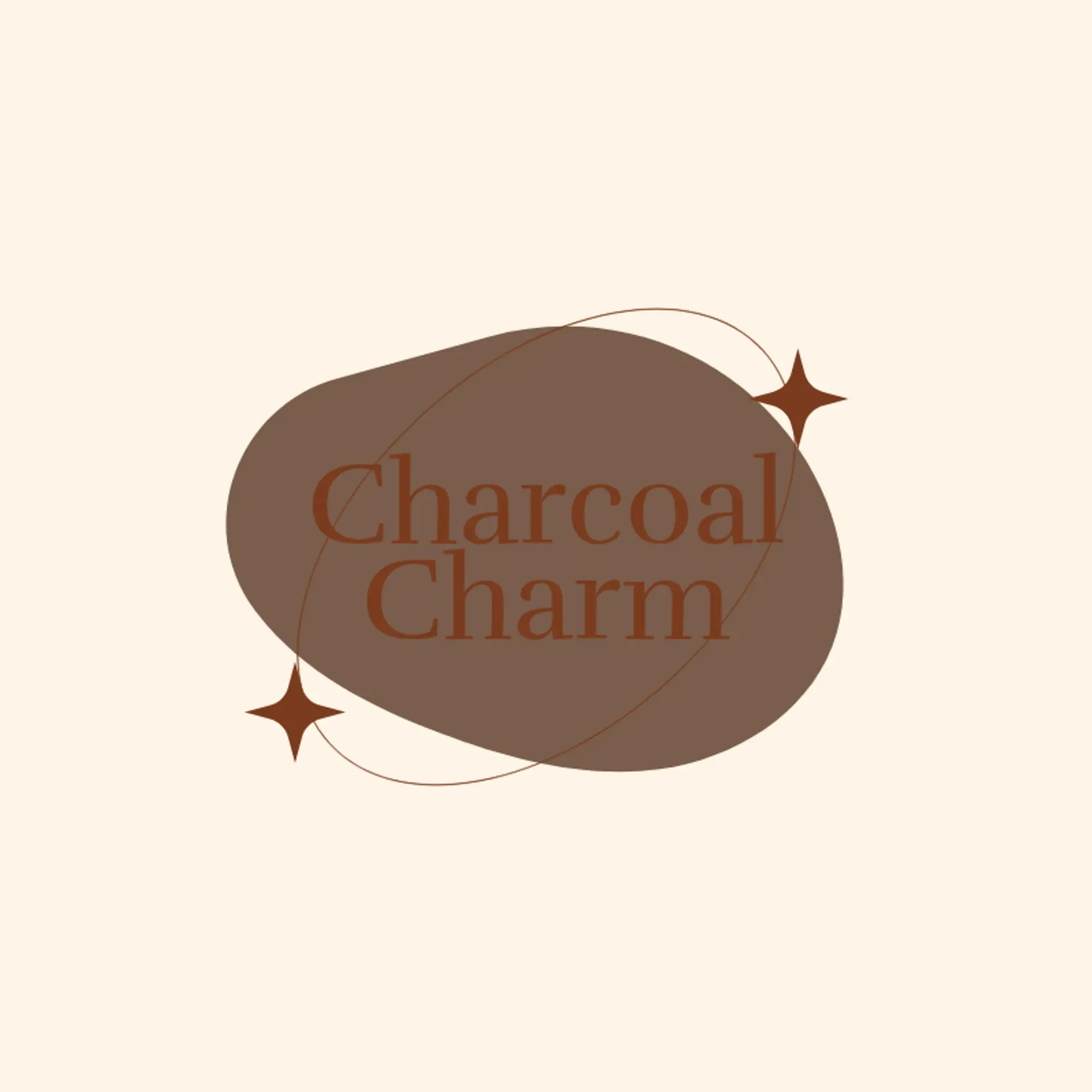 Charcoal Charm logo for bbq restaurant