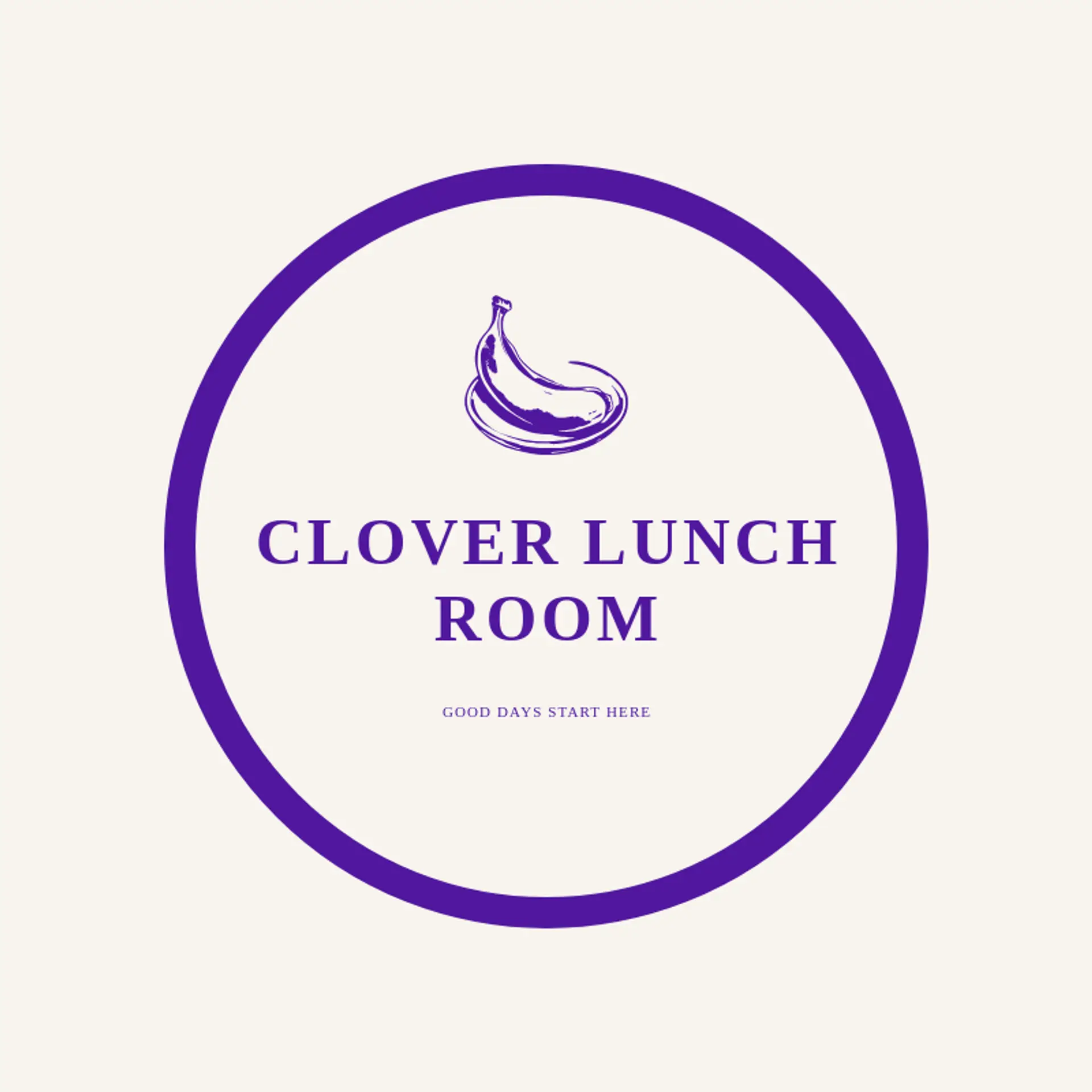 Clover Lunch Room logo for dish