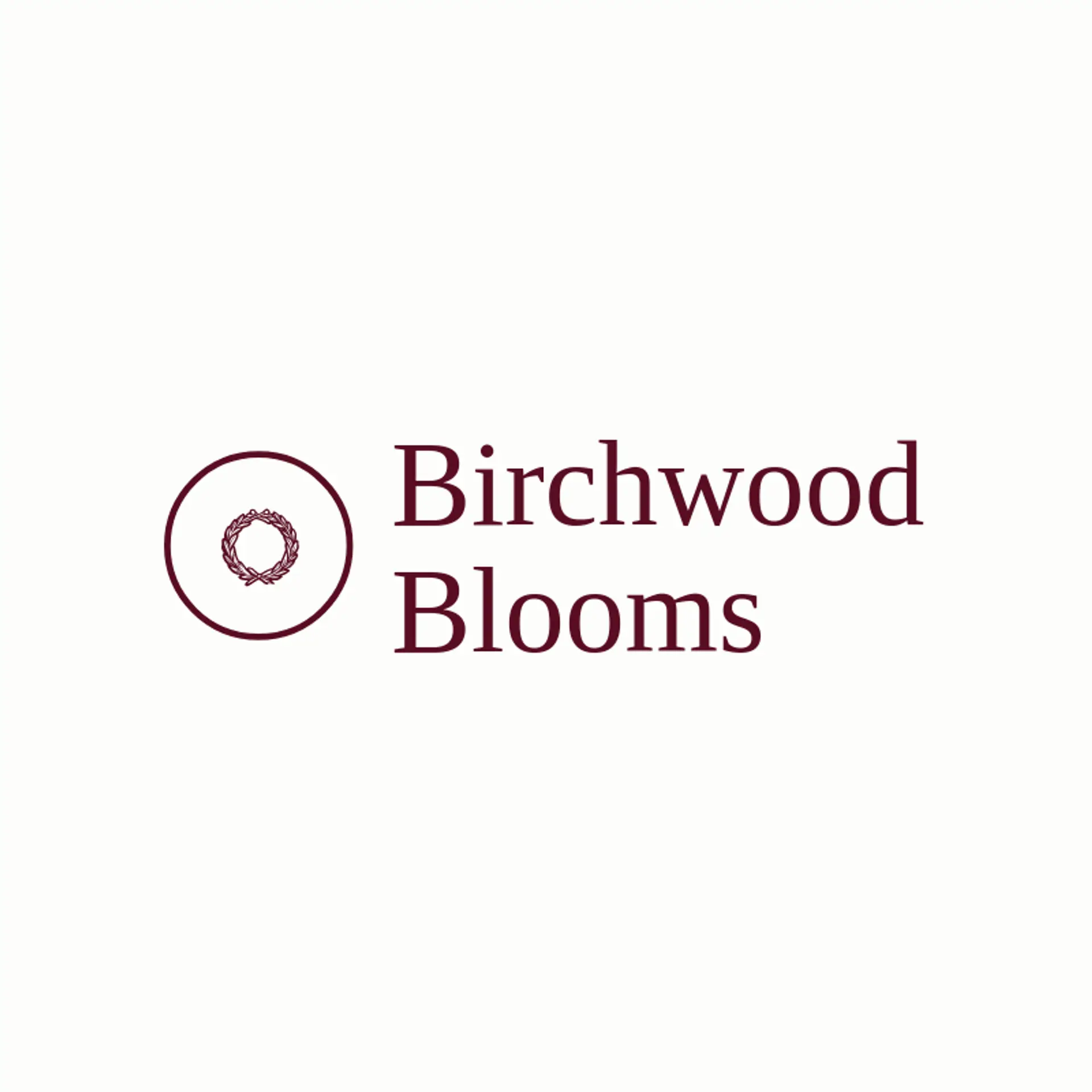 Birchwood Blooms logo for wreath