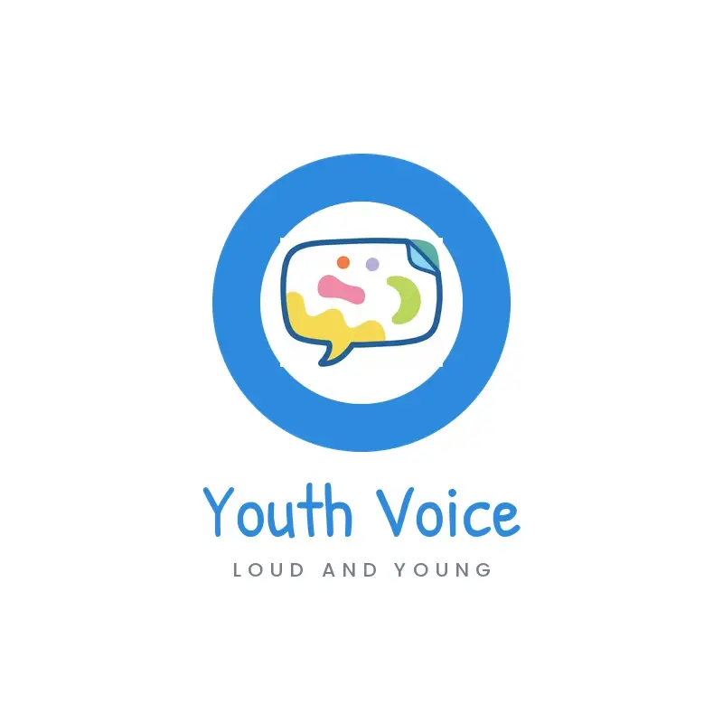 The newspaper name Youth Voice as a branded logo in a playful style