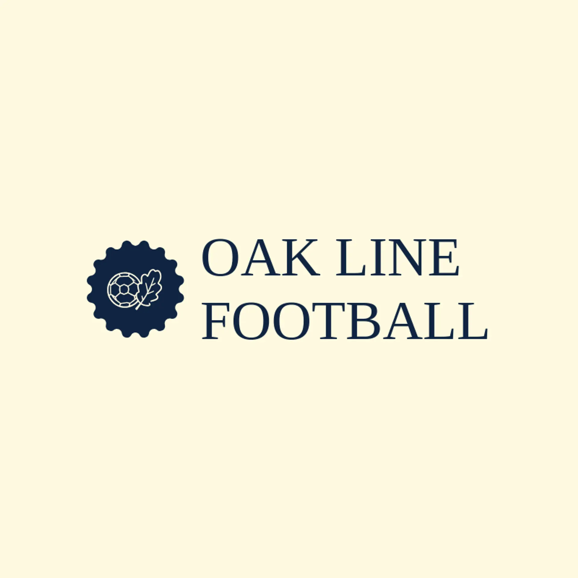 Oak Line Football logo for american football