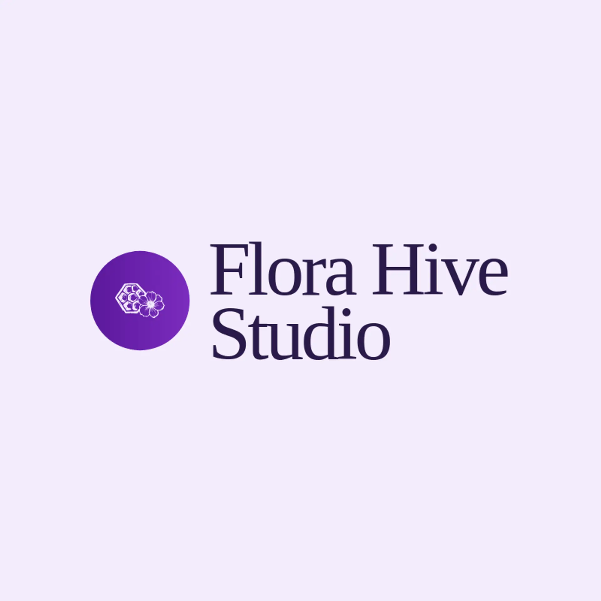 Flora Hive Studio logo for honeycomb
