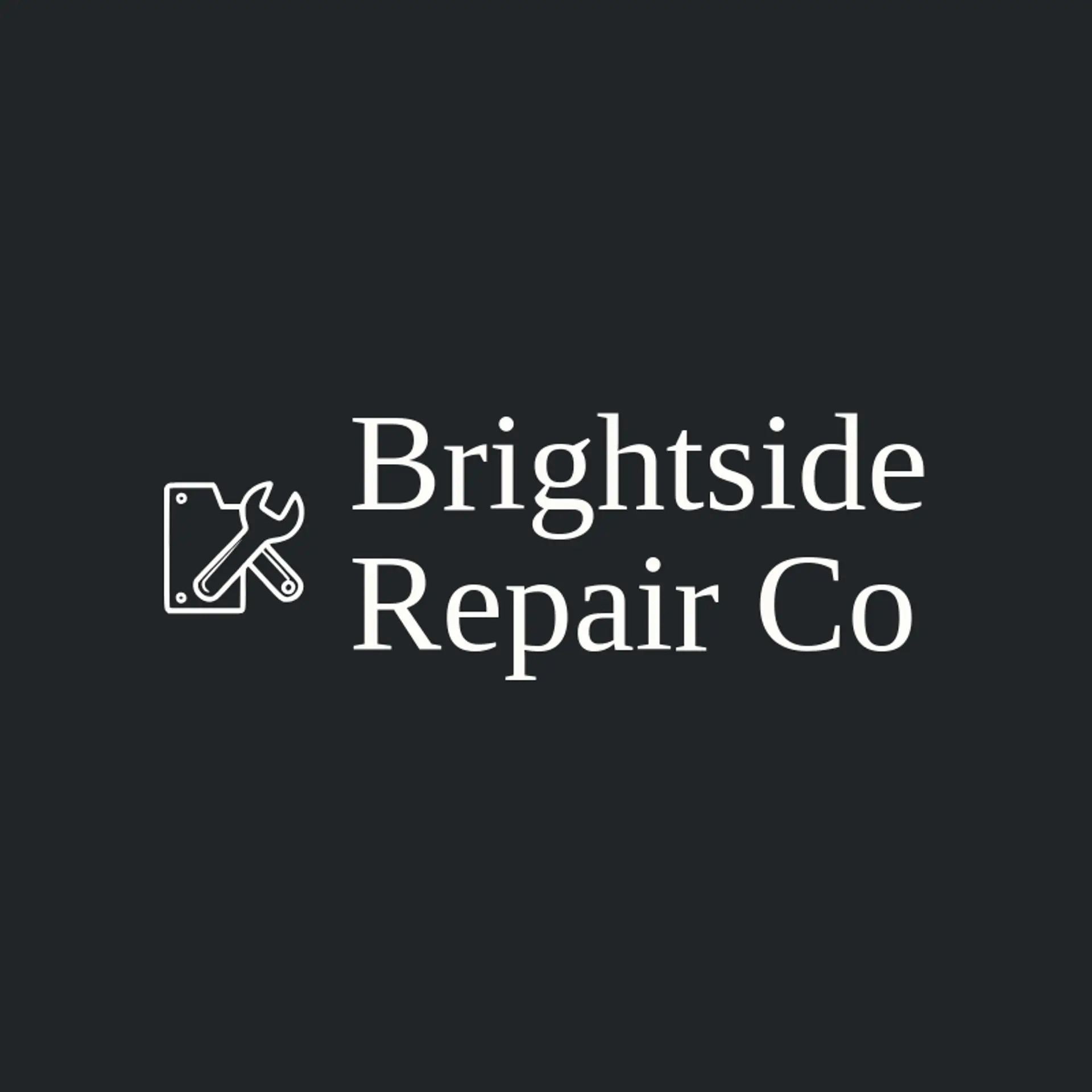 Brightside Repair Co logo for workshop