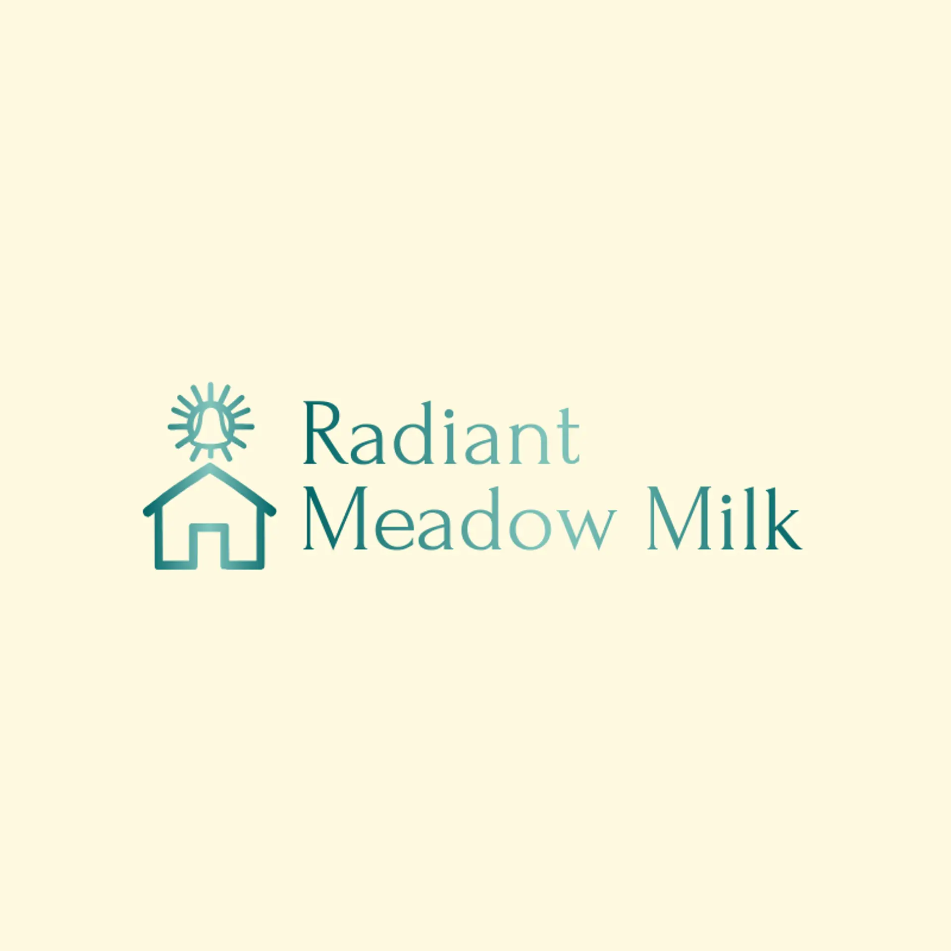 Radiant Meadow Milk logo for dairy farm