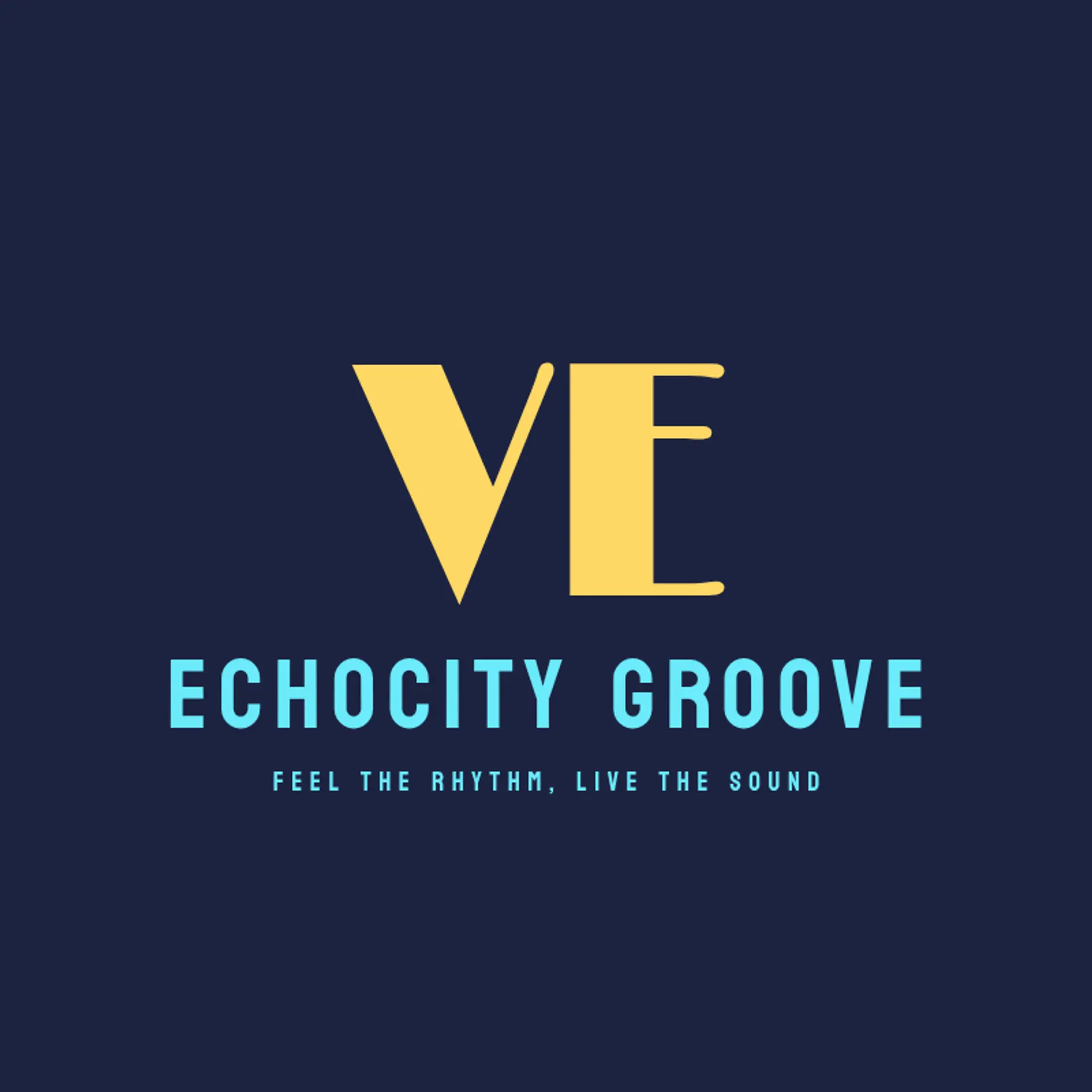 EchoCity Groove logo for music band