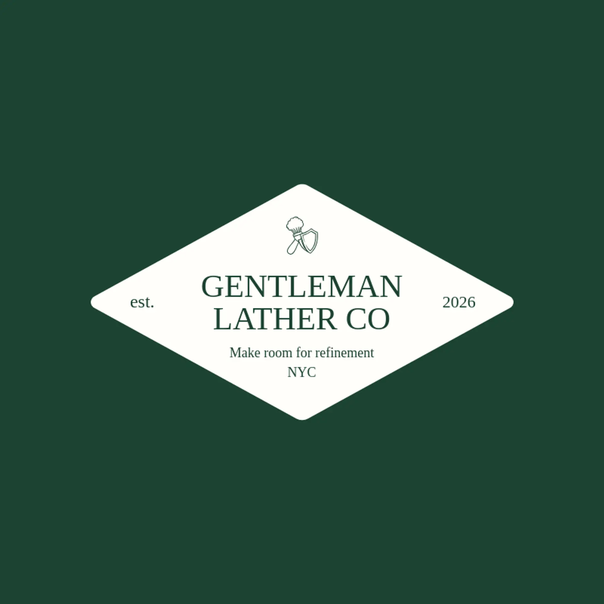 Gentleman Lather Co logo for barbershop