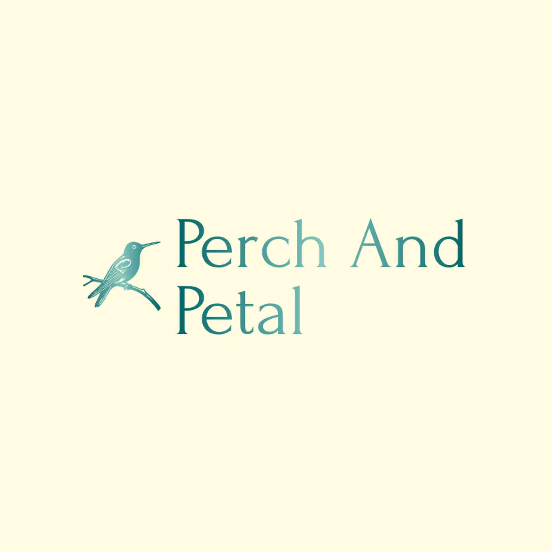 Perch And Petal logo for hummingbird