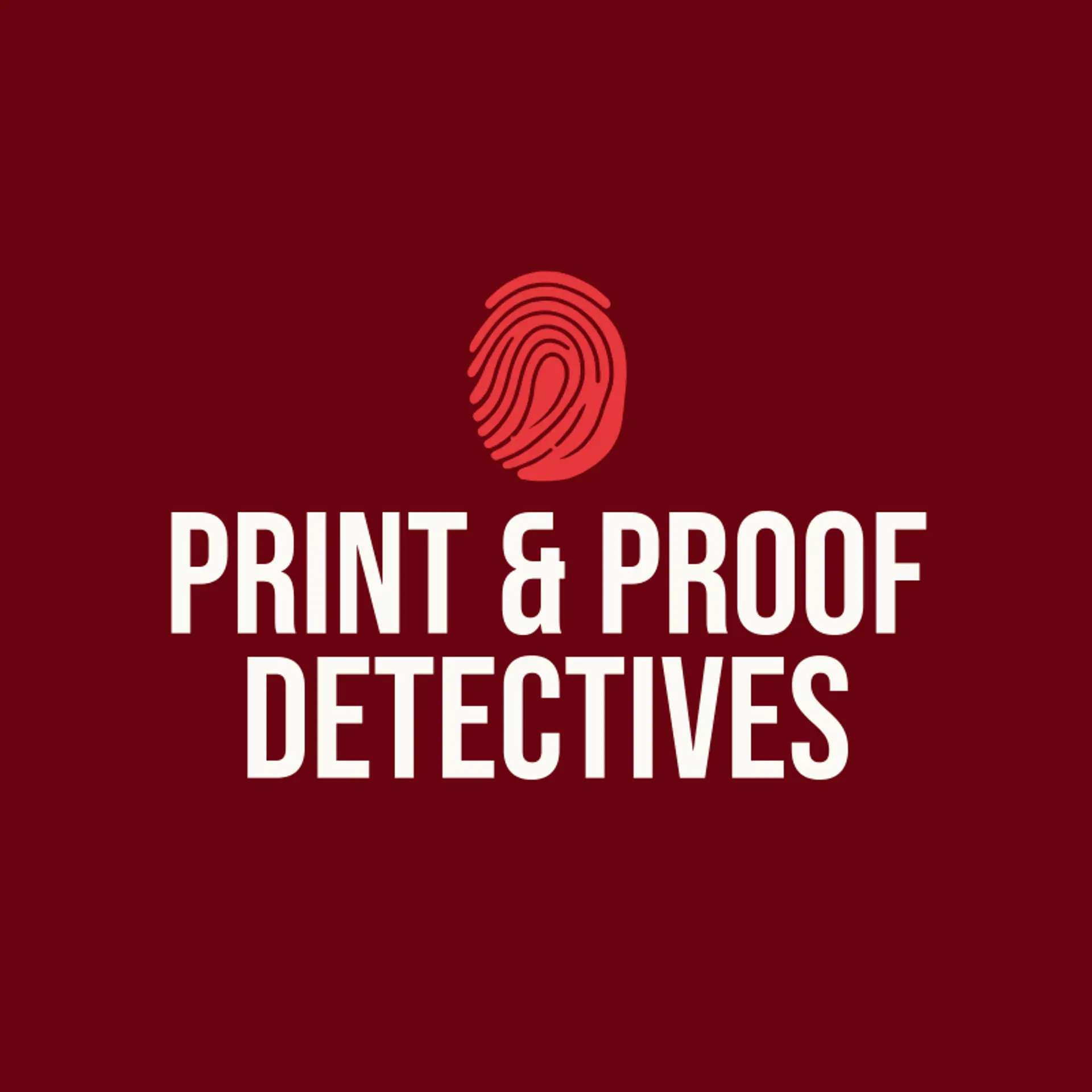 Print & Proof Detectives logo for detective