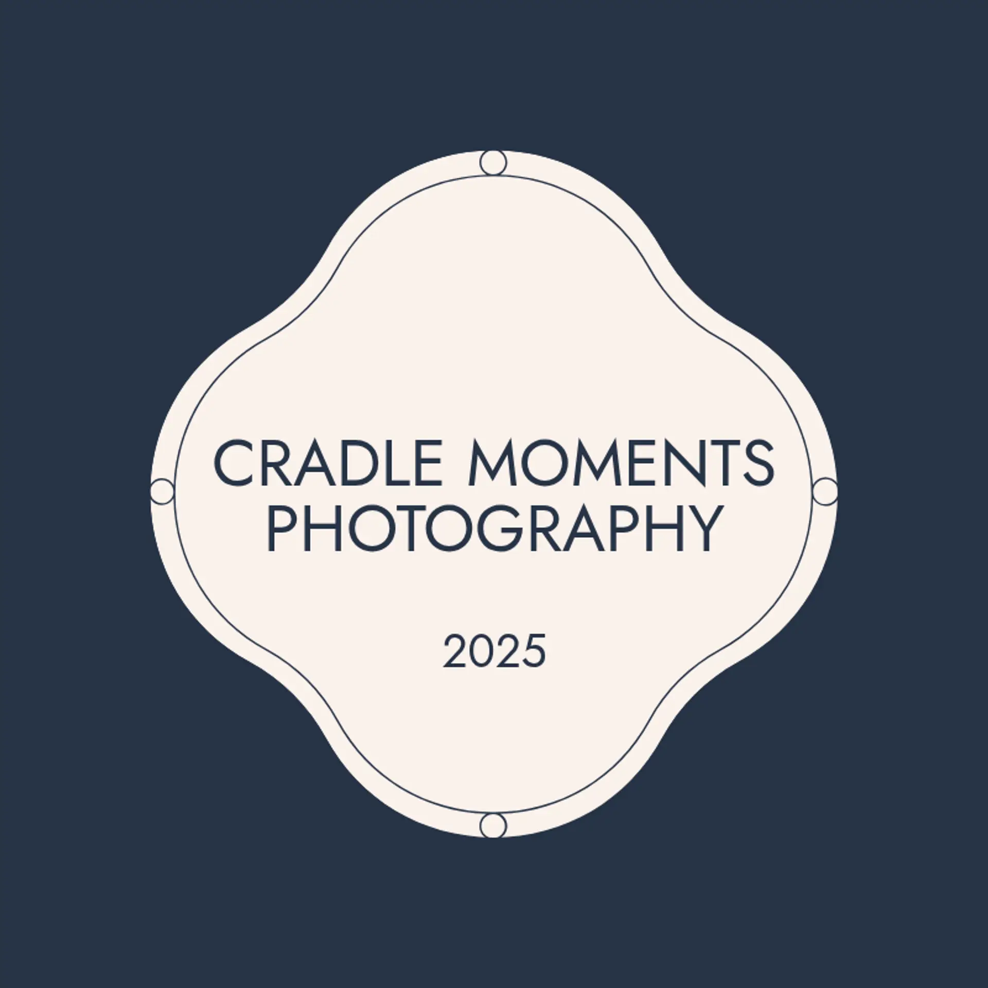 Cradle Moments Photography logo for newborn photography