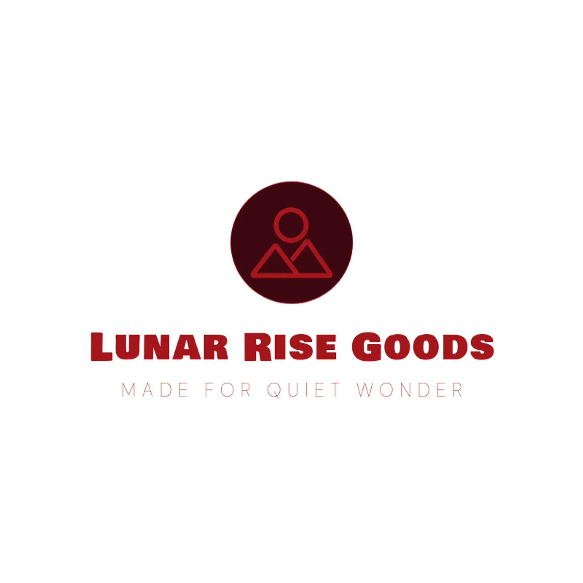 Lunar Rise Goods logo for moon