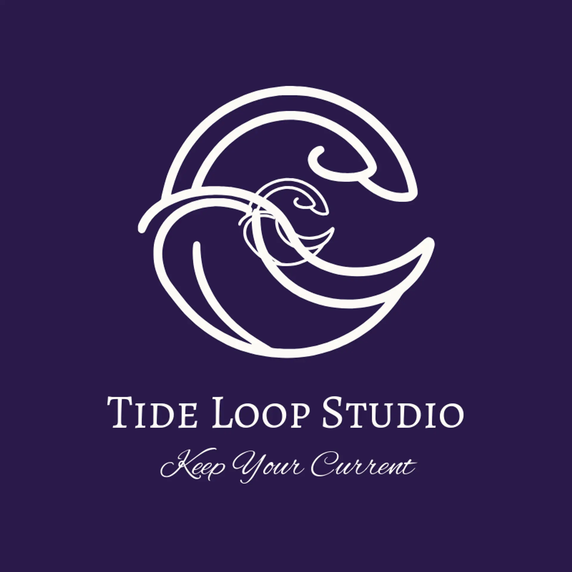 Tide Loop Studio logo for bracelet