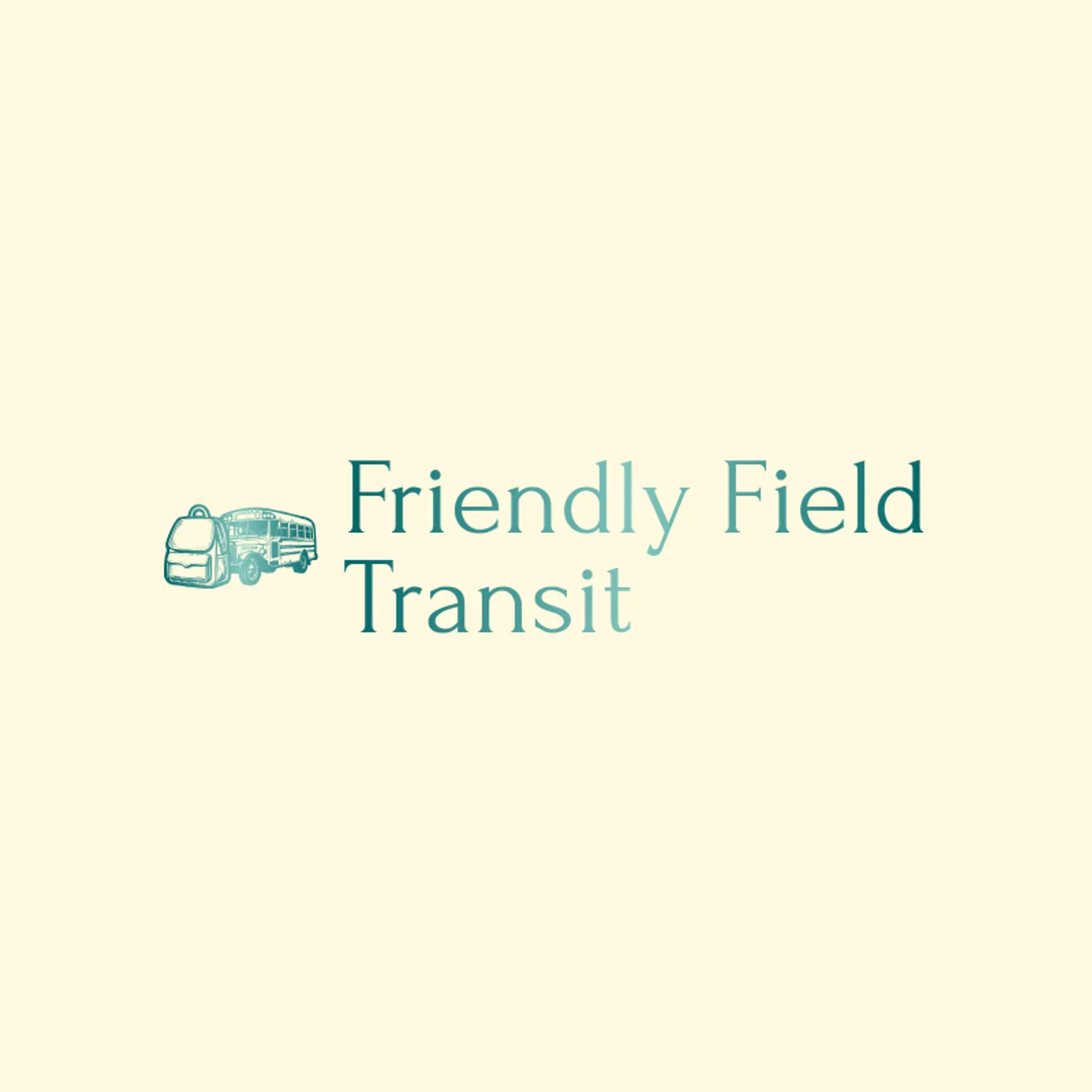 Friendly Field Transit logo for school bus